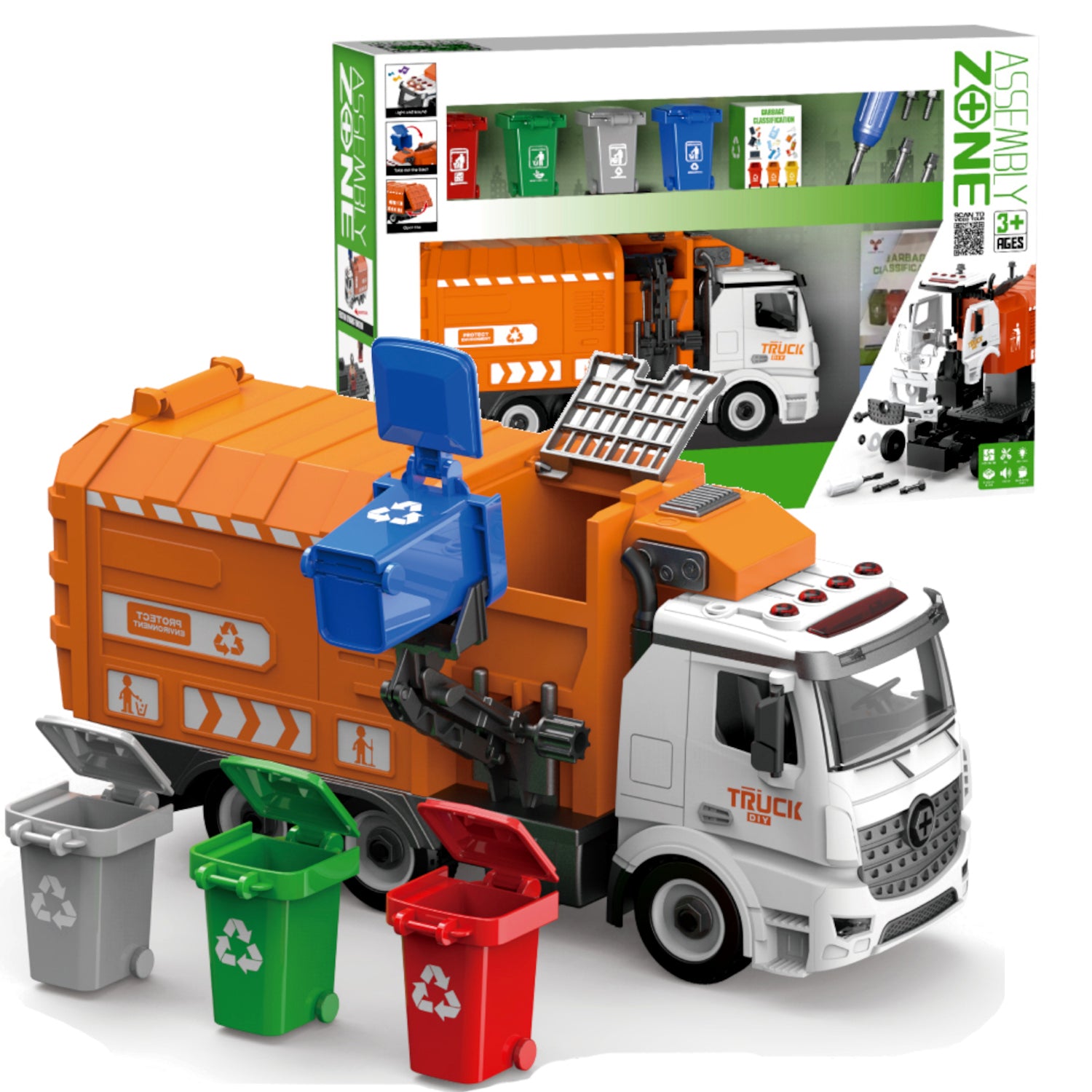 GARBAGE TRUCK for twisting sounds light Auto waste segregation