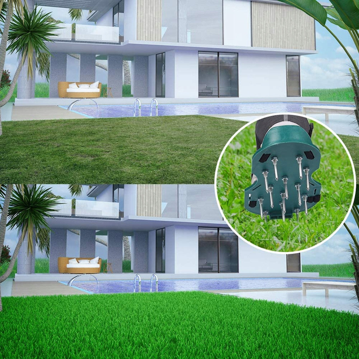 GARDEN AERATOR SHOE COVERS WITH SPIKES GRASS LAWN LANCER EAN (GTIN) 088817342155