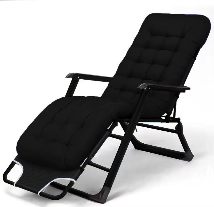 GARDEN BEACH CHAIR DC01-BK-BK PILLOW FOLDING COMFORTABLE BLACK Model DC01-BK-BK