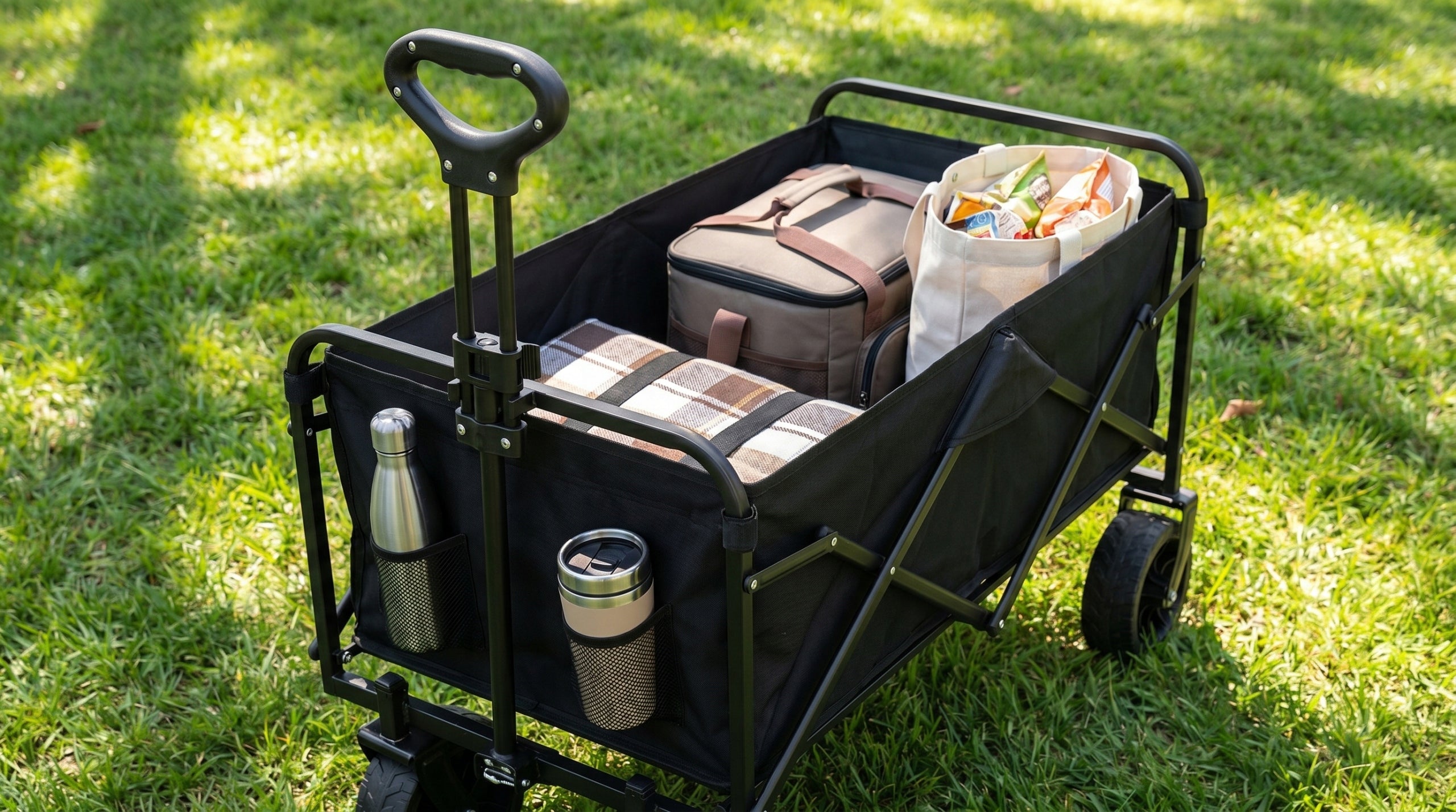 GARDEN BEACH HIKING CART FOLDING TRANSPORT 100L OFF-ROAD WHEELS Wheels number 4