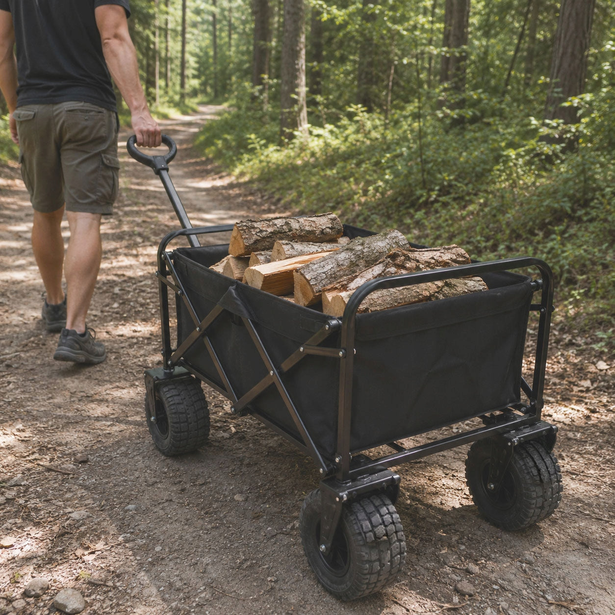 GARDEN BEACH TRANSPORT STROLLER FOLDING FOR CAMPING FISH Wheels number 4