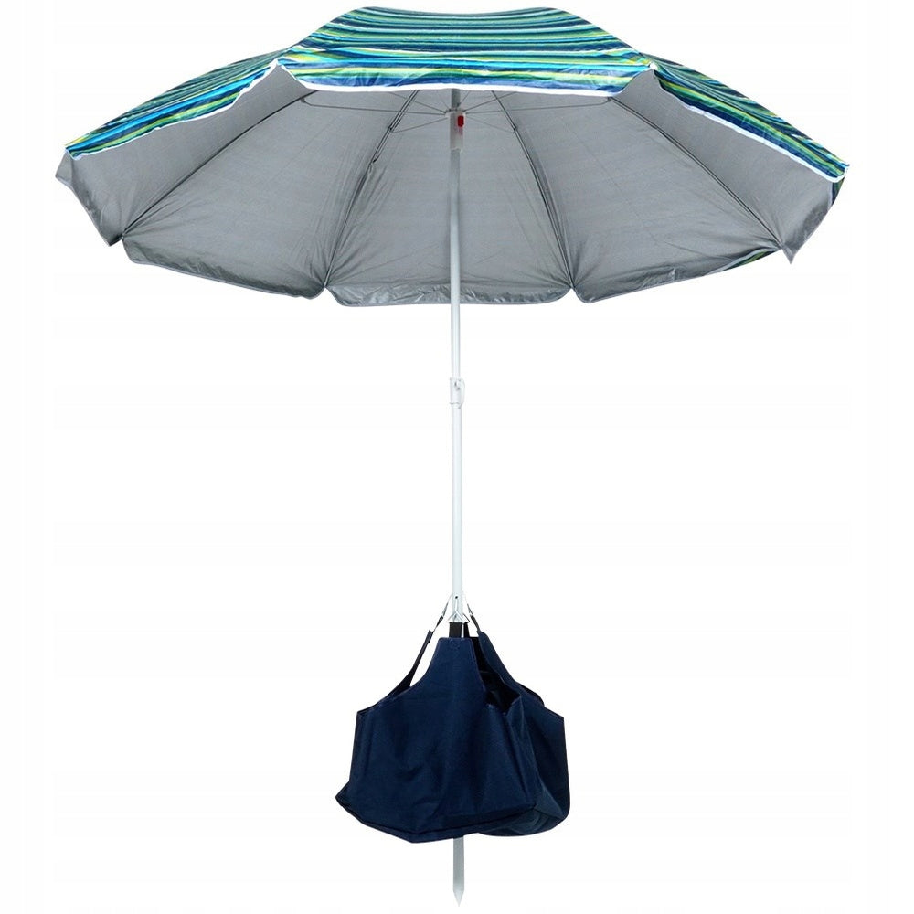 GARDEN BEACH Umbrella with UV Filter Sand Base Waterproof Broken Packaging status original