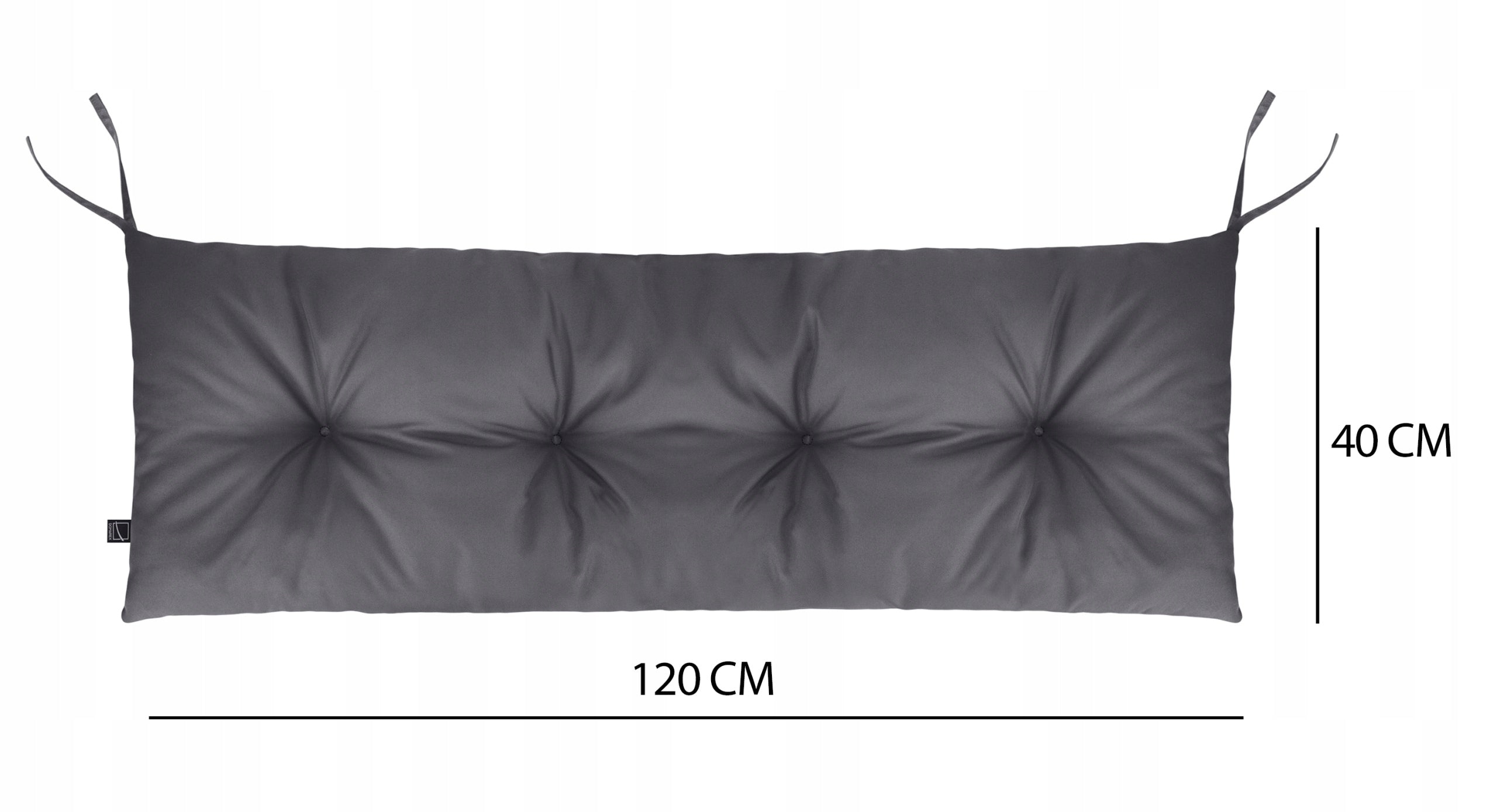 GARDEN BENCH CUSHION SWING PALLETS 120x40 CM WATERPROOF C. GREY Manufacturer code Wodoodporna Poduszka Na Ławkę 120x40 - 37621