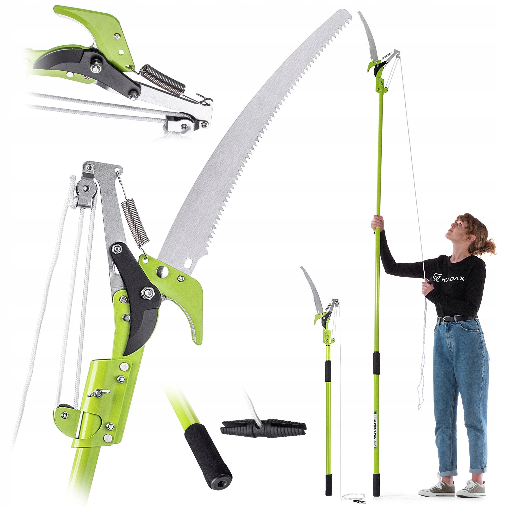 GARDEN BOOM PRUNER TELESCOPIC SAW 2in1 FOR BRANCHES OF BRANCHES 287cm