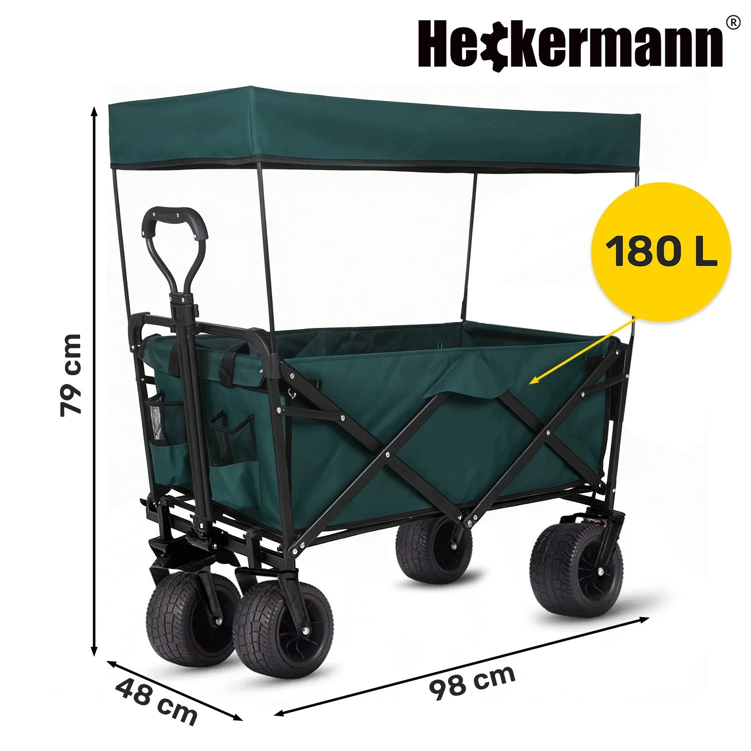 GARDEN CAMPING HIKING CART 150KG FOLDING TRANSPORT Packaging status original