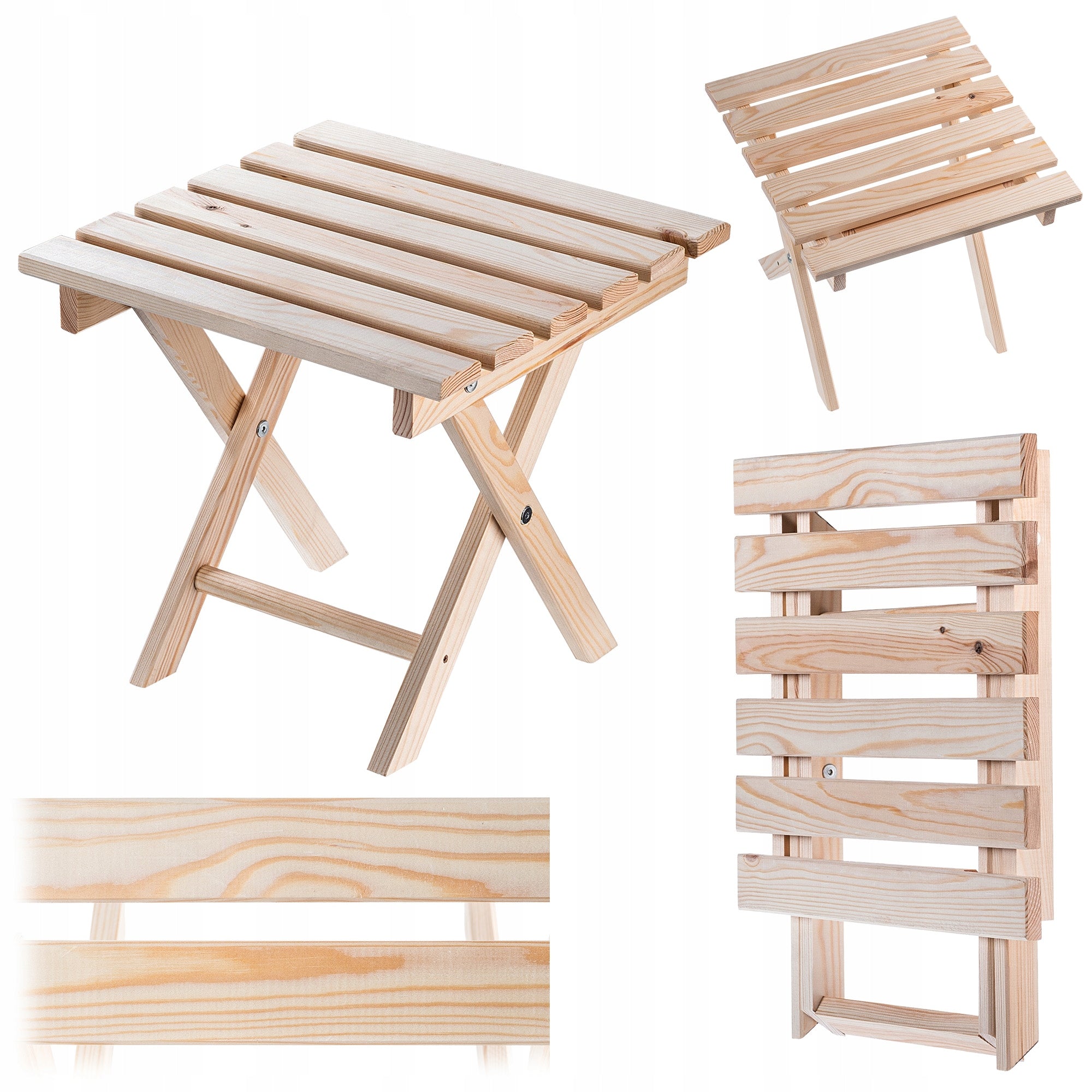 GARDEN COFFEE TABLE SMALL FOR SUN LOUNGER WOODEN FOLDING TABLE TERRACE
