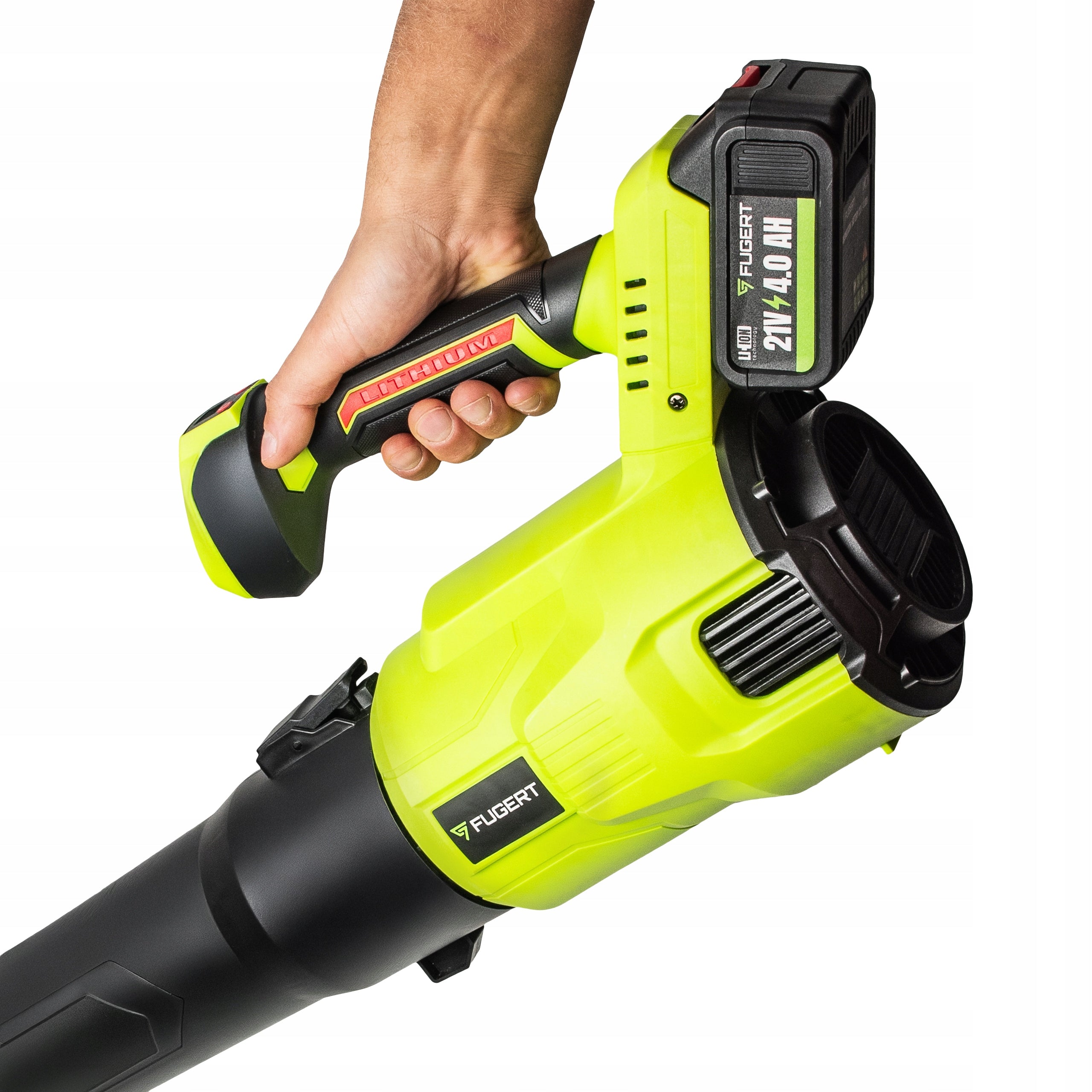 GARDEN CORDLESS LEAF BLOWER FOR SNOW 2x AKU 4AH FUGERT Air velocity 250 km/h