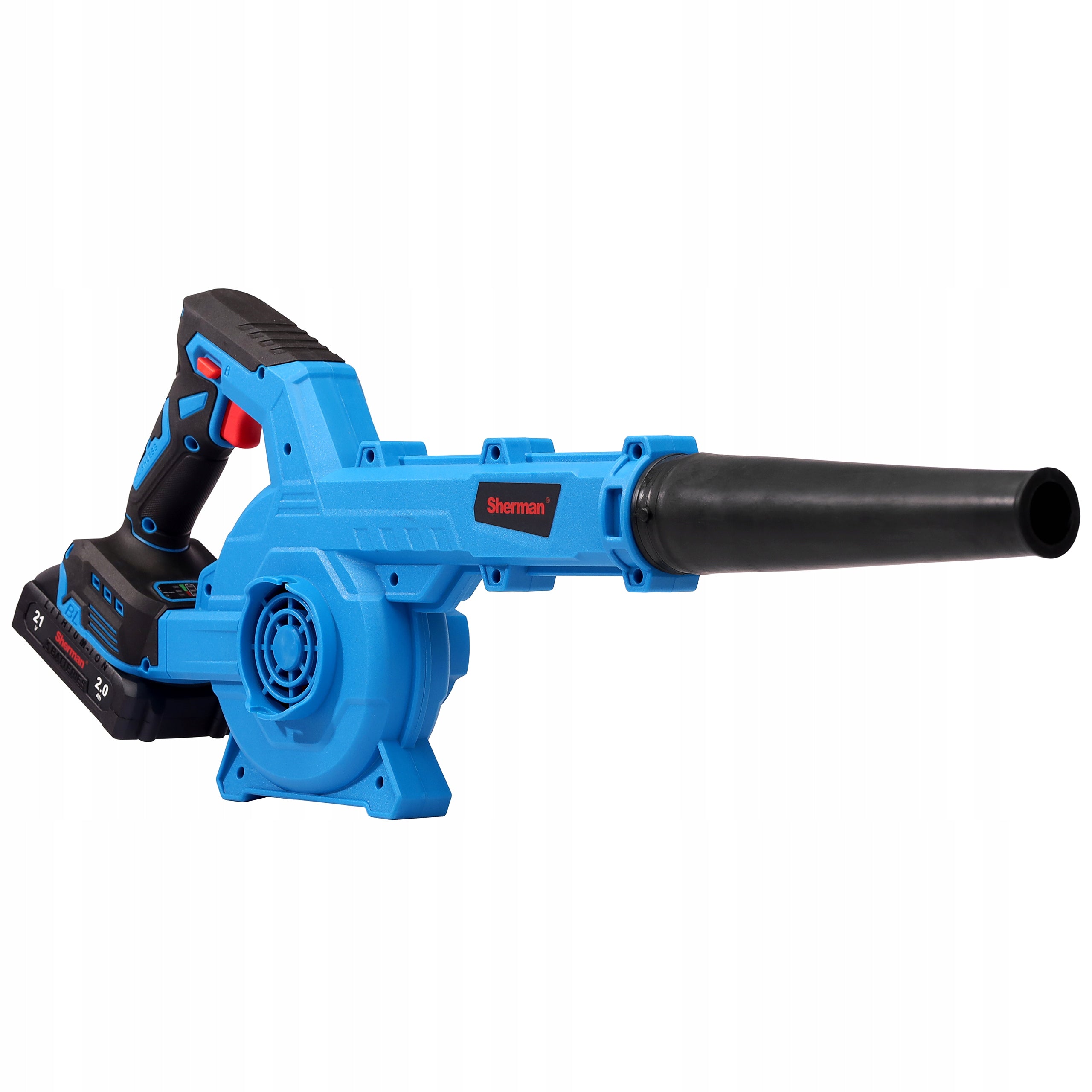 GARDEN CORDLESS LEAF BLOWER Sherman 2x AKU 21V + CHARGER Air velocity 155 km/h