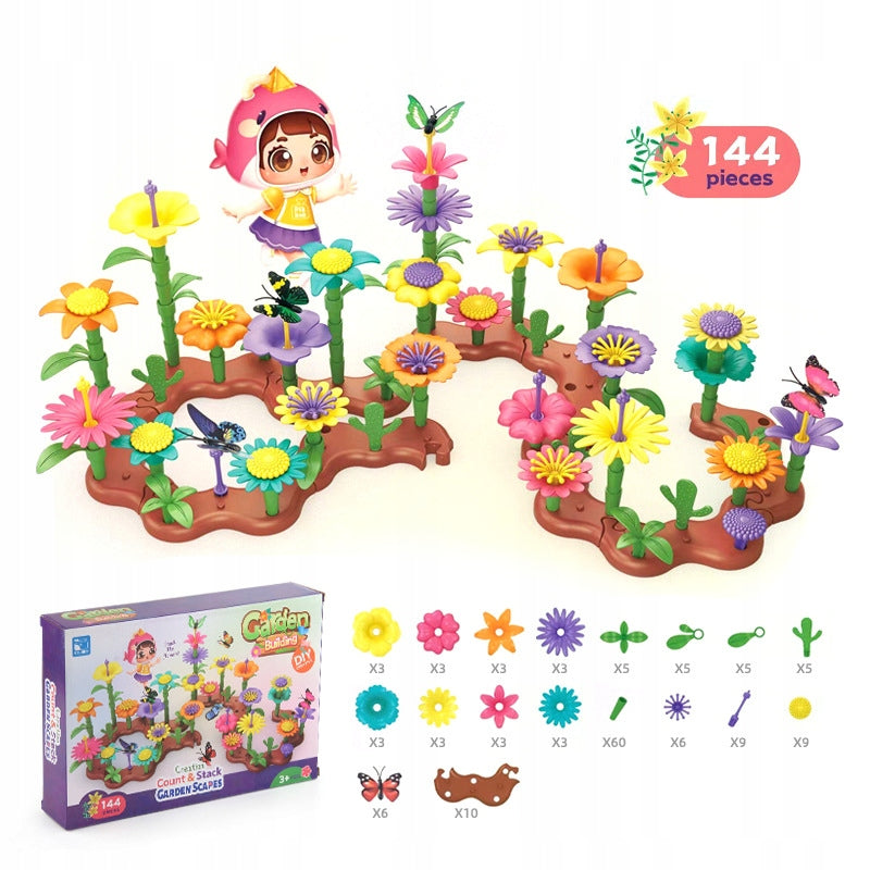 GARDEN CREATIVE FLOWERS PUZZLE BLOCKS 144 ELEMENTS GARDEN Brand no brand