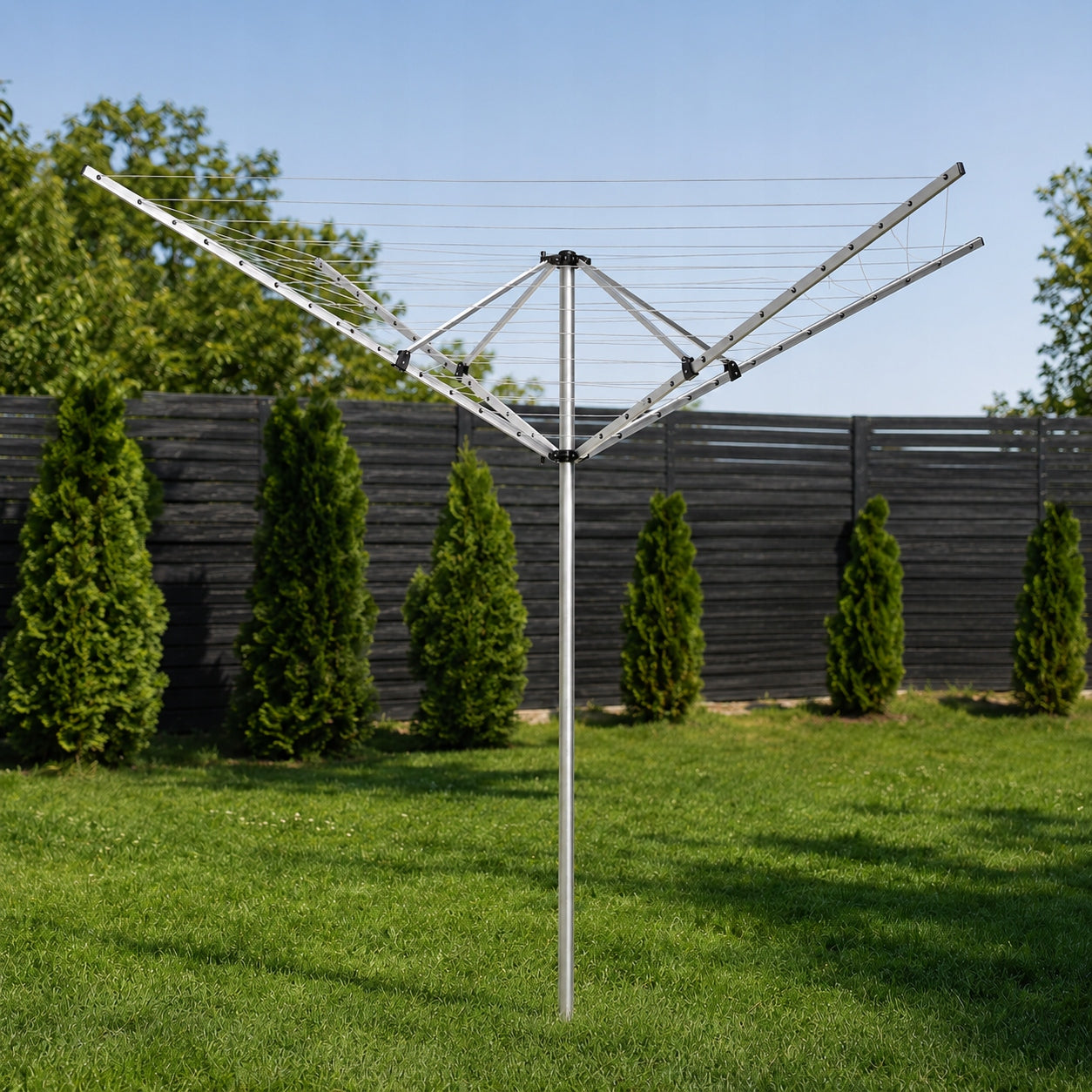 GARDEN DRYER 50 M LAUNDRY ROTARY UNDERWEAR 4 EXTERNAL ARMS Kind Portable