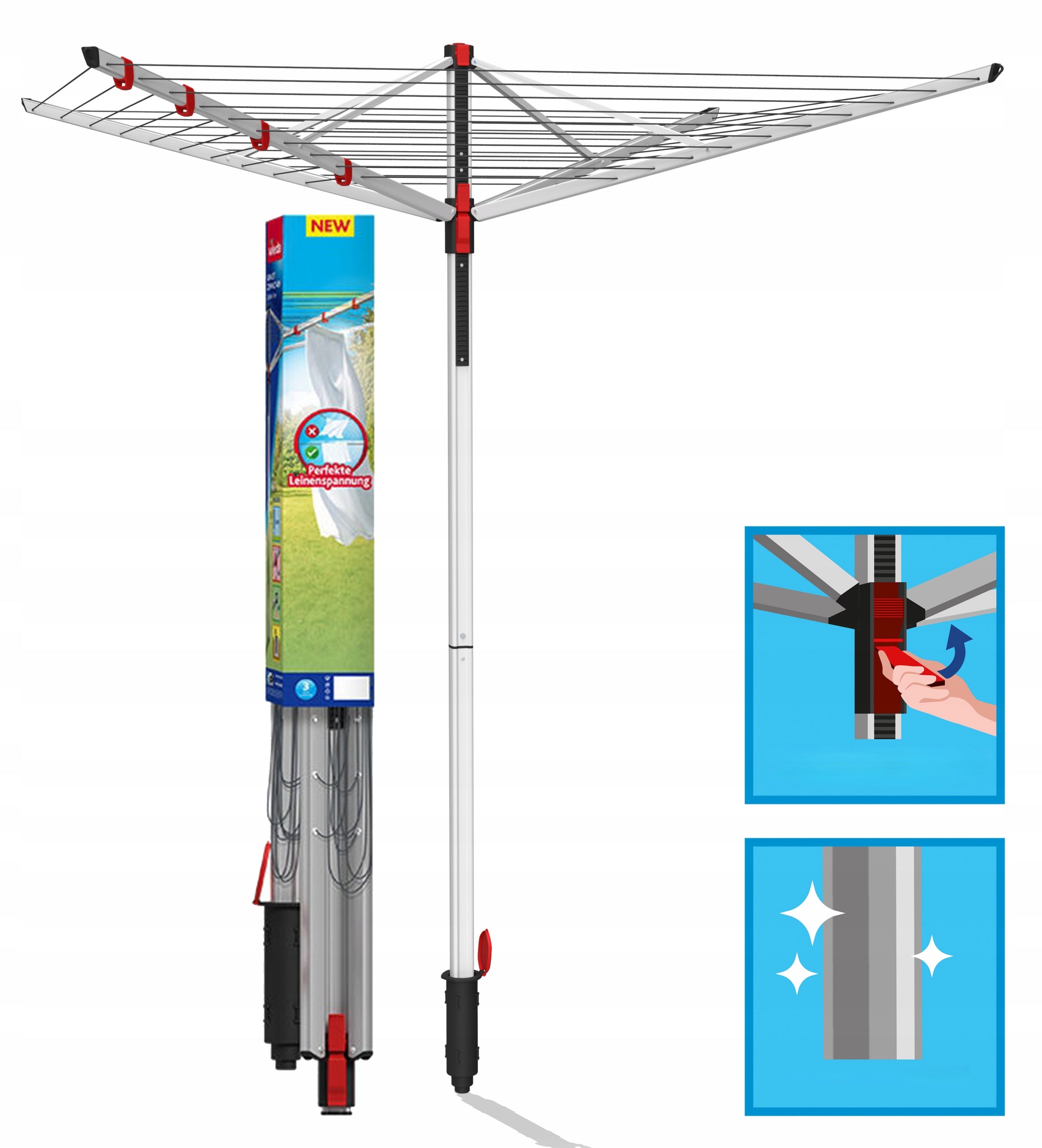 GARDEN DRYER FOR CLOTHES VILEDA SUN LIFT COMPACT 40 LARGE CAPACITY