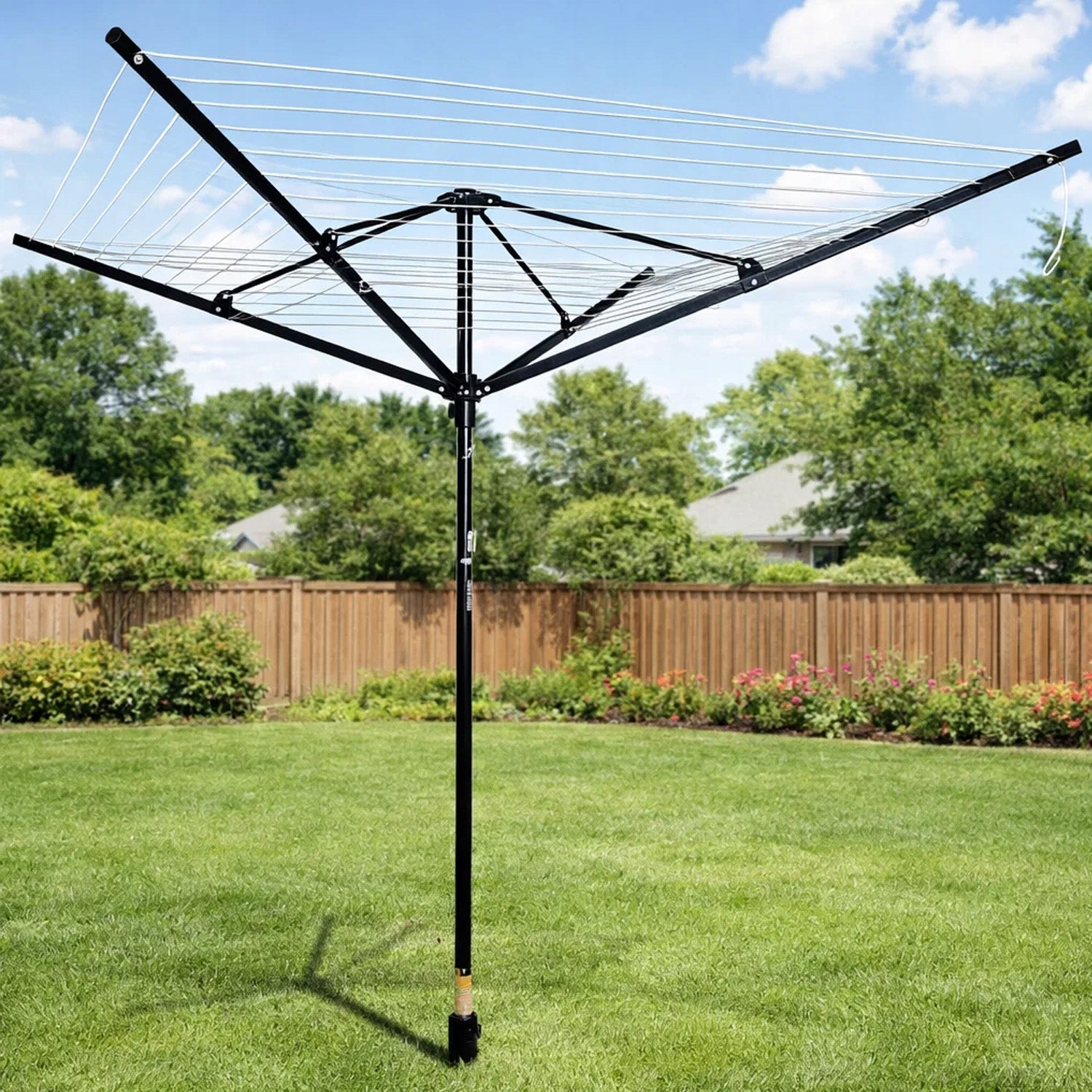 GARDEN DRYER ROTATING LAUNDRY UNDERWEAR OUTDOOR 4 ARMS 50M Unfolded width 180 cm
