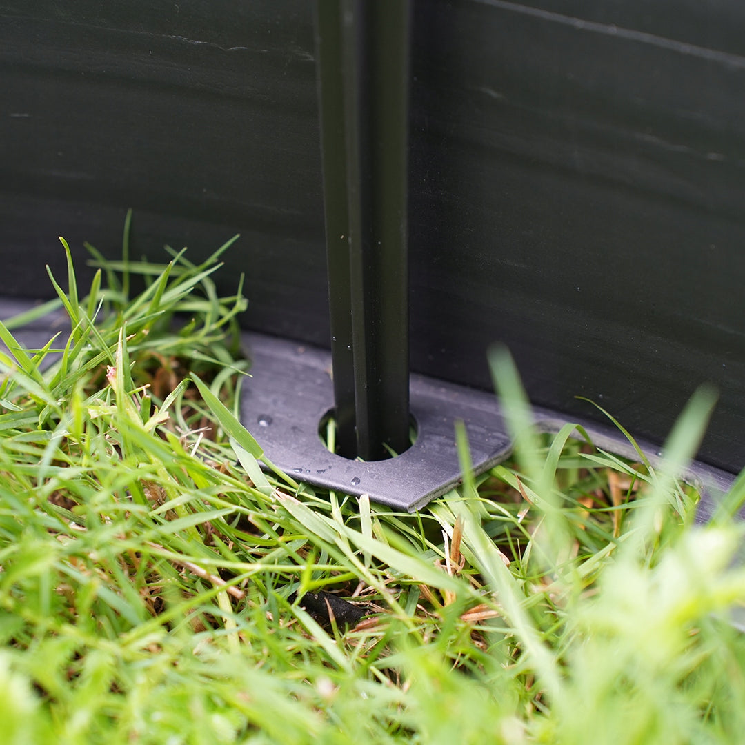 GARDEN EDGING 10m black 10cm HIGH lawn plastic roll + anchors Manufacturer GardenCraft