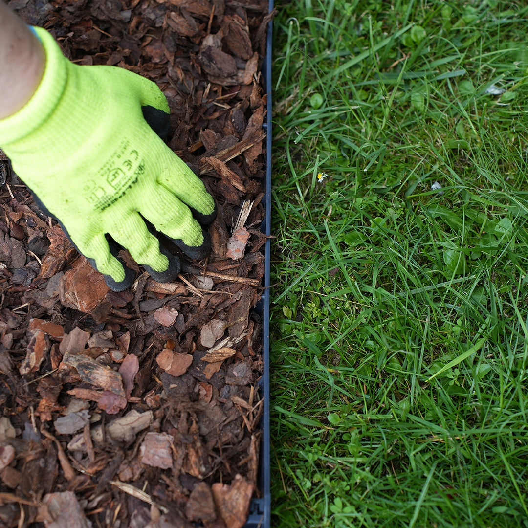 GARDEN EDGING 10m black 7,8cm lawn border plastic + anchors 40pcs Color black
