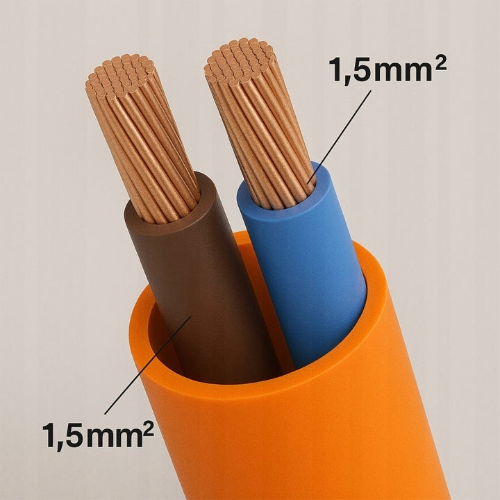 GARDEN EXTENSION CORD FOR MOWER BUILDING TRIMMER STRONG 2x1,5mm 50m Packaging status original