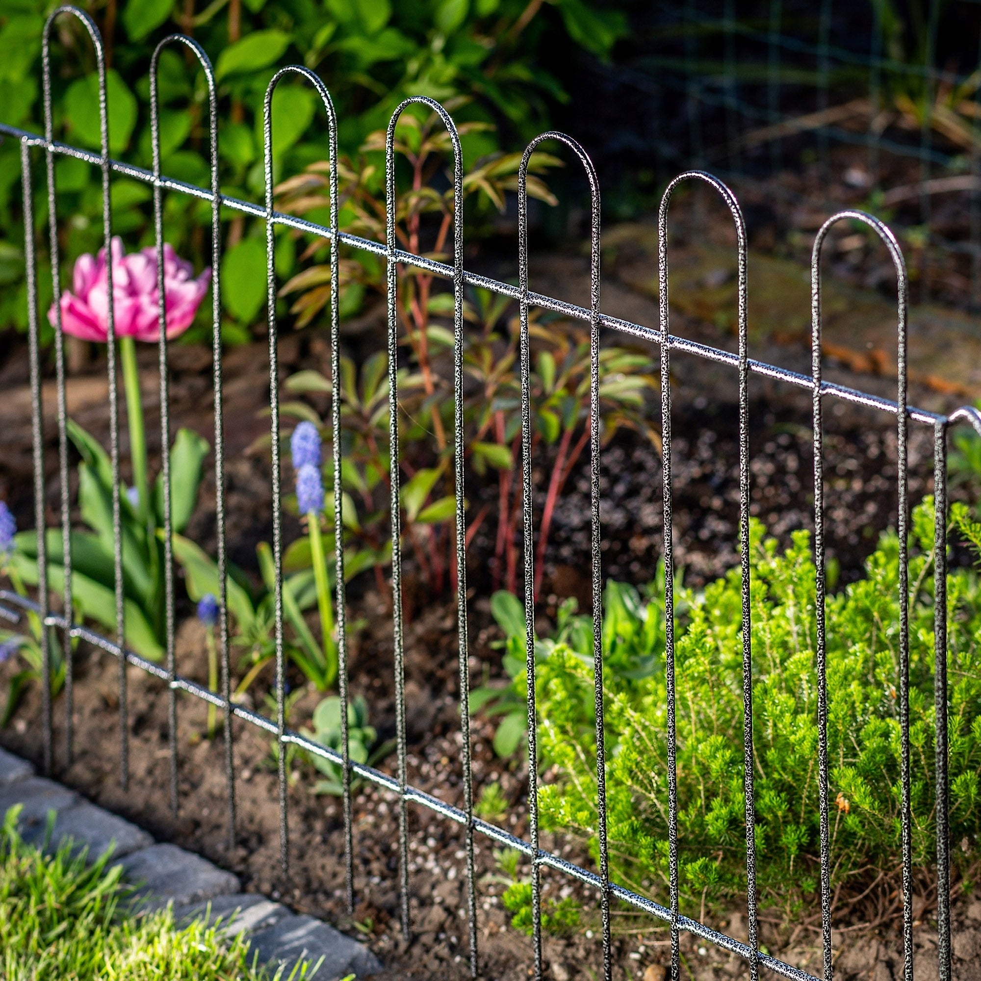 GARDEN FENCE METAL FENCE FOR GARDEN EDGING PALISADE 99 x 70 cm Manufacturer Kadax