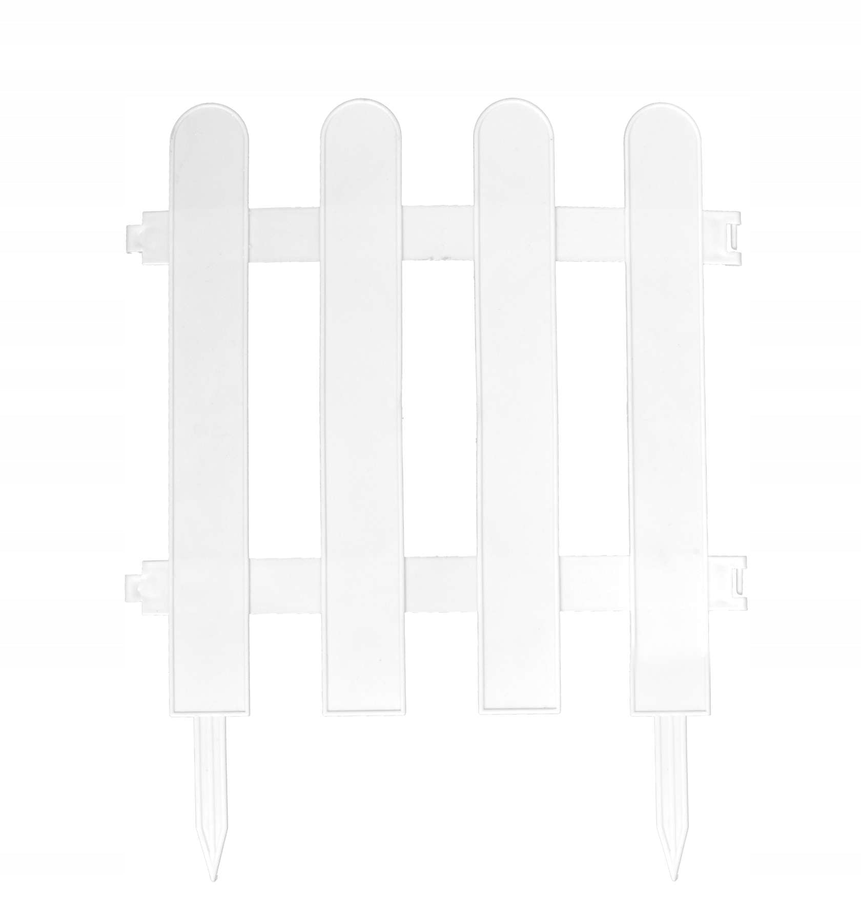 GARDEN FENCE PALISADE EDGING WHITE 3m HIT Packaging status original