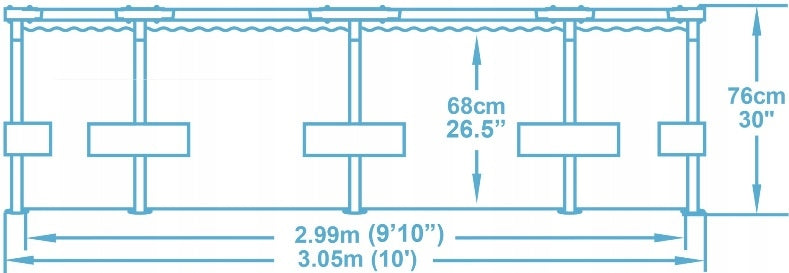 GARDEN FRAME POOL BESTWAY 56406 305x76 STEEL PRO MAX 4678 LITERS Series 92829
