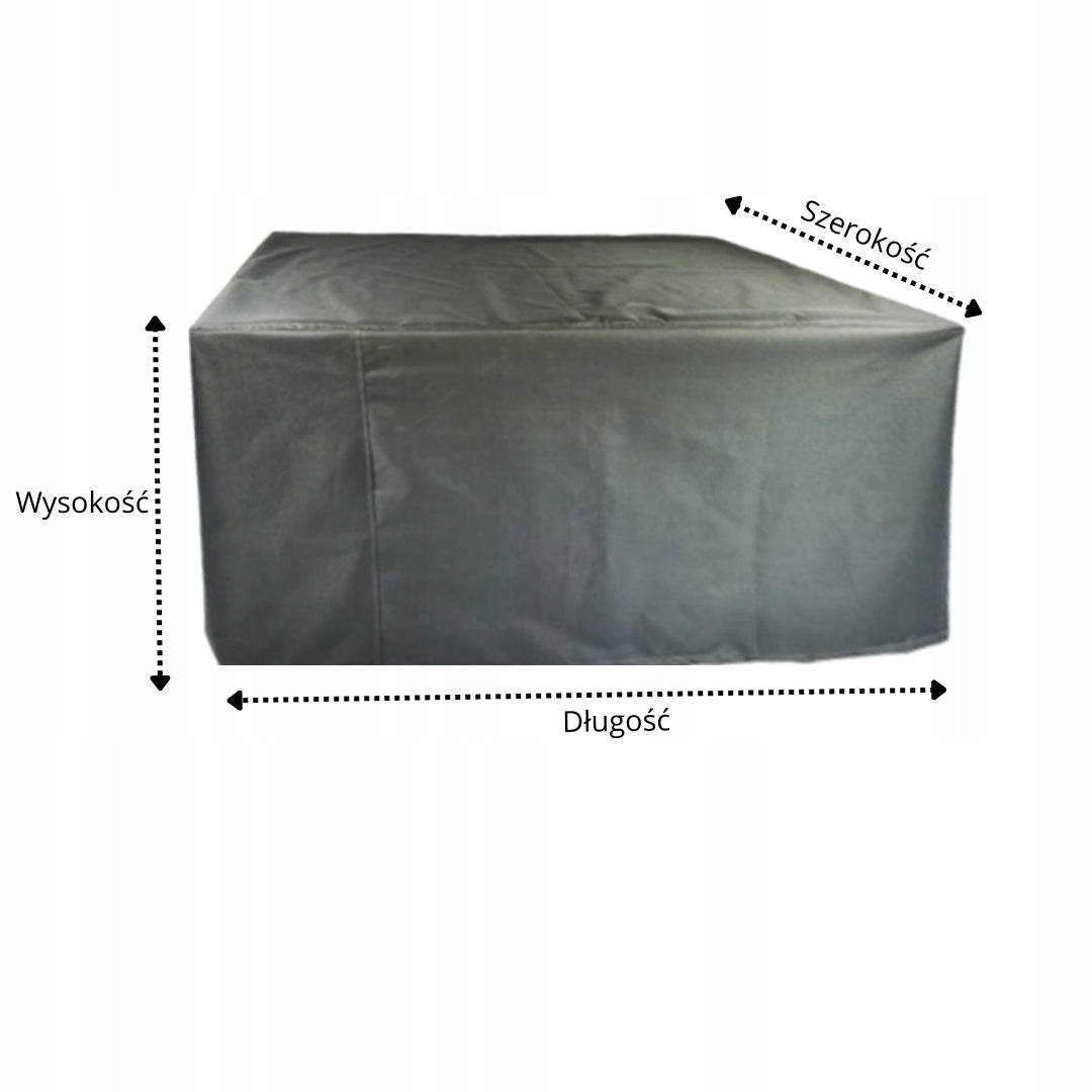 GARDEN FURNITURE COVER TABLE 250x200x80 GREY Product width 200 cm