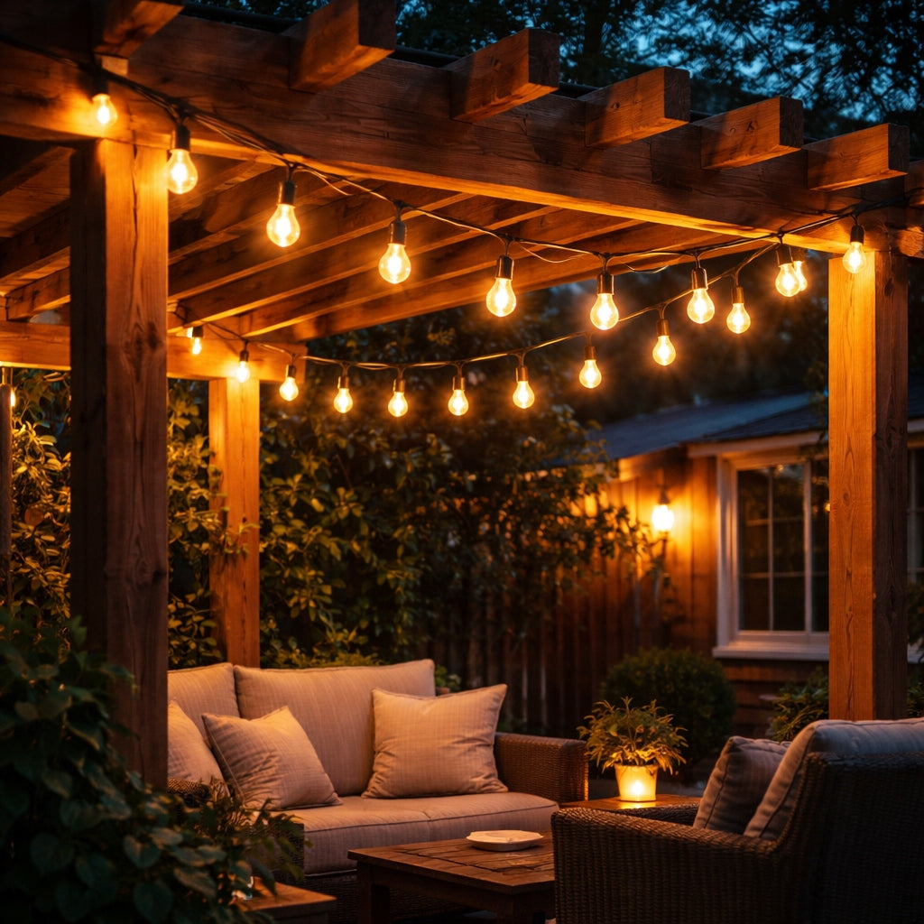 GARDEN GARLAND 20 LED LIGHTS GARDEN BULBS 20m OUTDOOR Brand Allbag