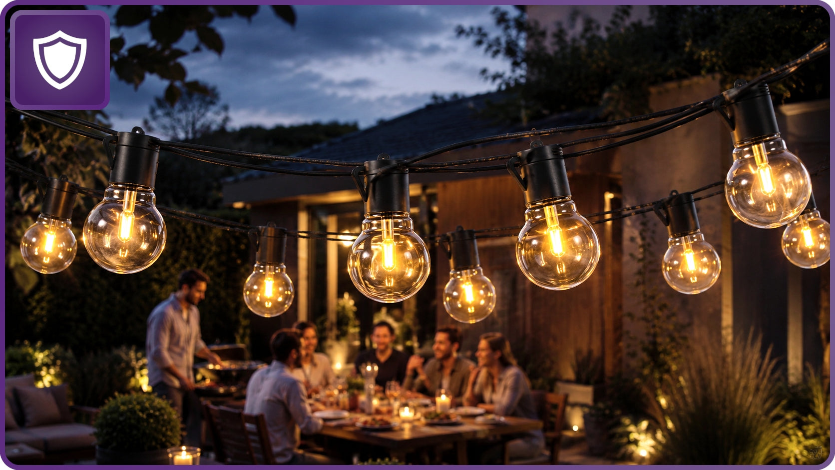 GARDEN GARLAND 50 LED SOLAR for BALCONY Garden Lights DECORATIVE CORD Packaging status original