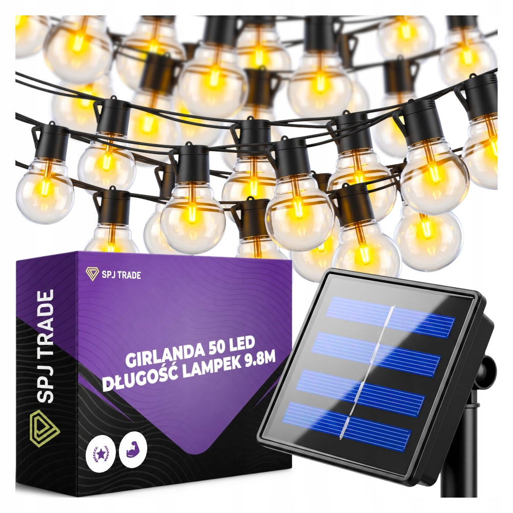 GARDEN GARLAND 50 LED SOLAR for BALCONY Garden Lights DECORATIVE CORD