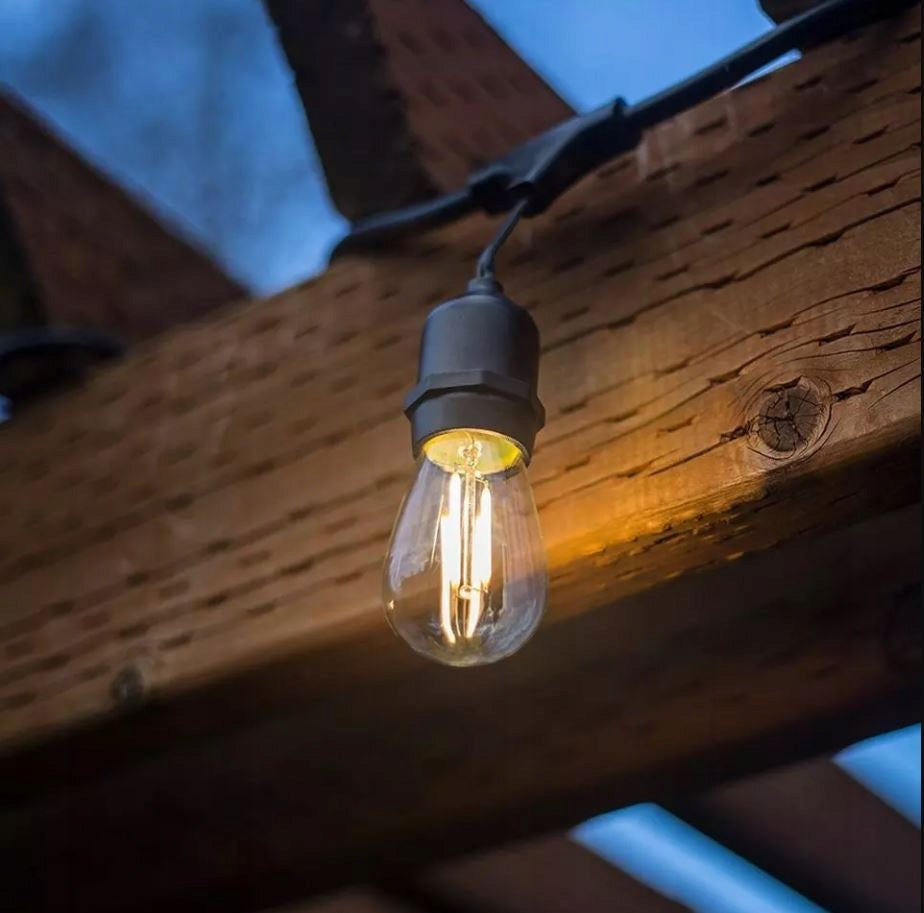 GARDEN GARLAND Chain 10m E27 + LED BULBS Globe diameter 6.4 cm