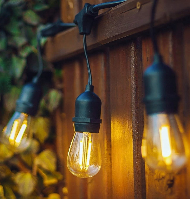 GARDEN GARLAND LED CHAIN 10M + 10X E27 LED FILAMENT Manufacturer code Girlanda świetlna ogrodowa lampki 10 metrów