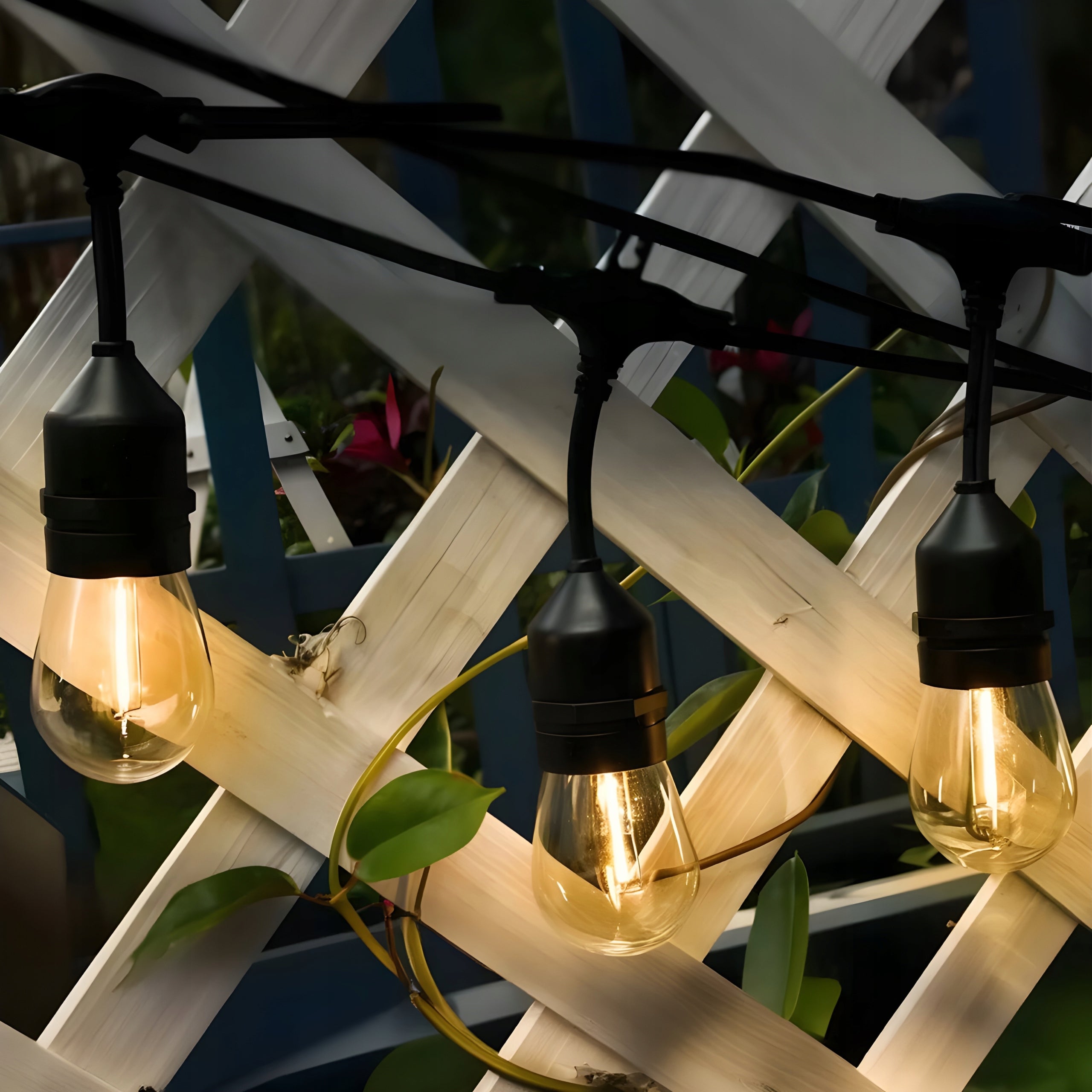 GARDEN GARLAND LIGHT CHAIN WATERPROOF 10 BULBS 10M Packaging status original