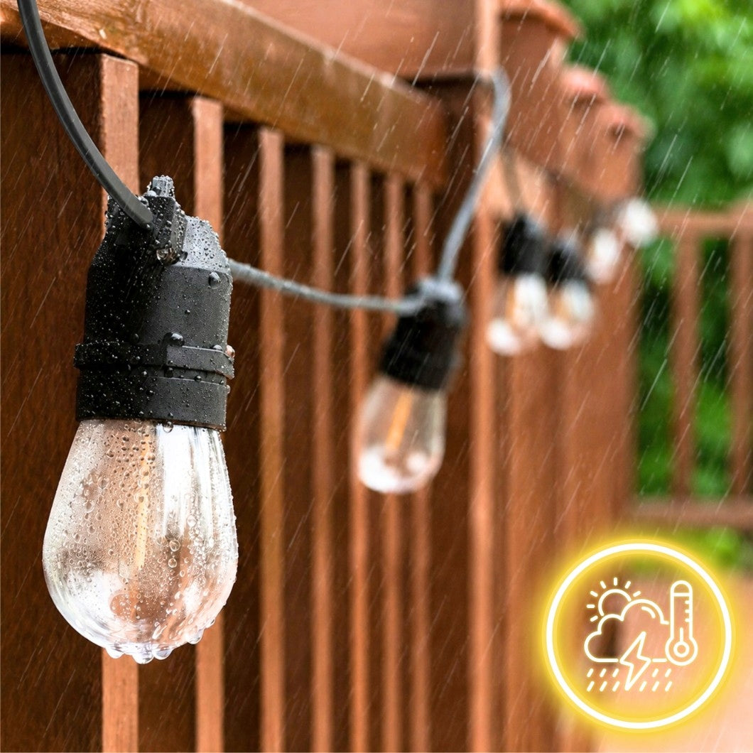 GARDEN GARLAND Led Solution Solar 10m 10 bulbs E27 White Warm Packaging status original