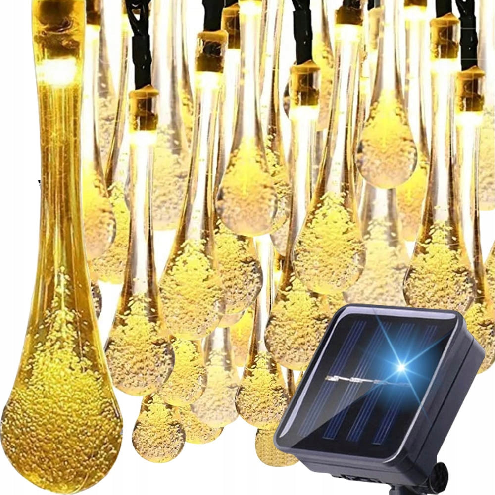 GARDEN GARLAND SOLAR LED LIGHTS FOR TERRACE BALCONY ICICLES IP44