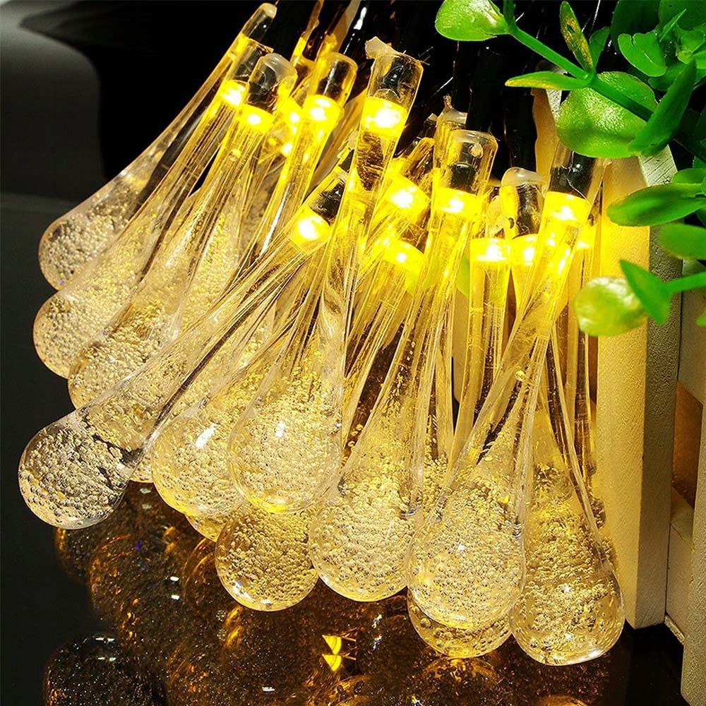 GARDEN GARLAND SOLAR LIGHTS FOR TERRACE BALCONY ICICLES 30pcs IP44 Power supply solar
