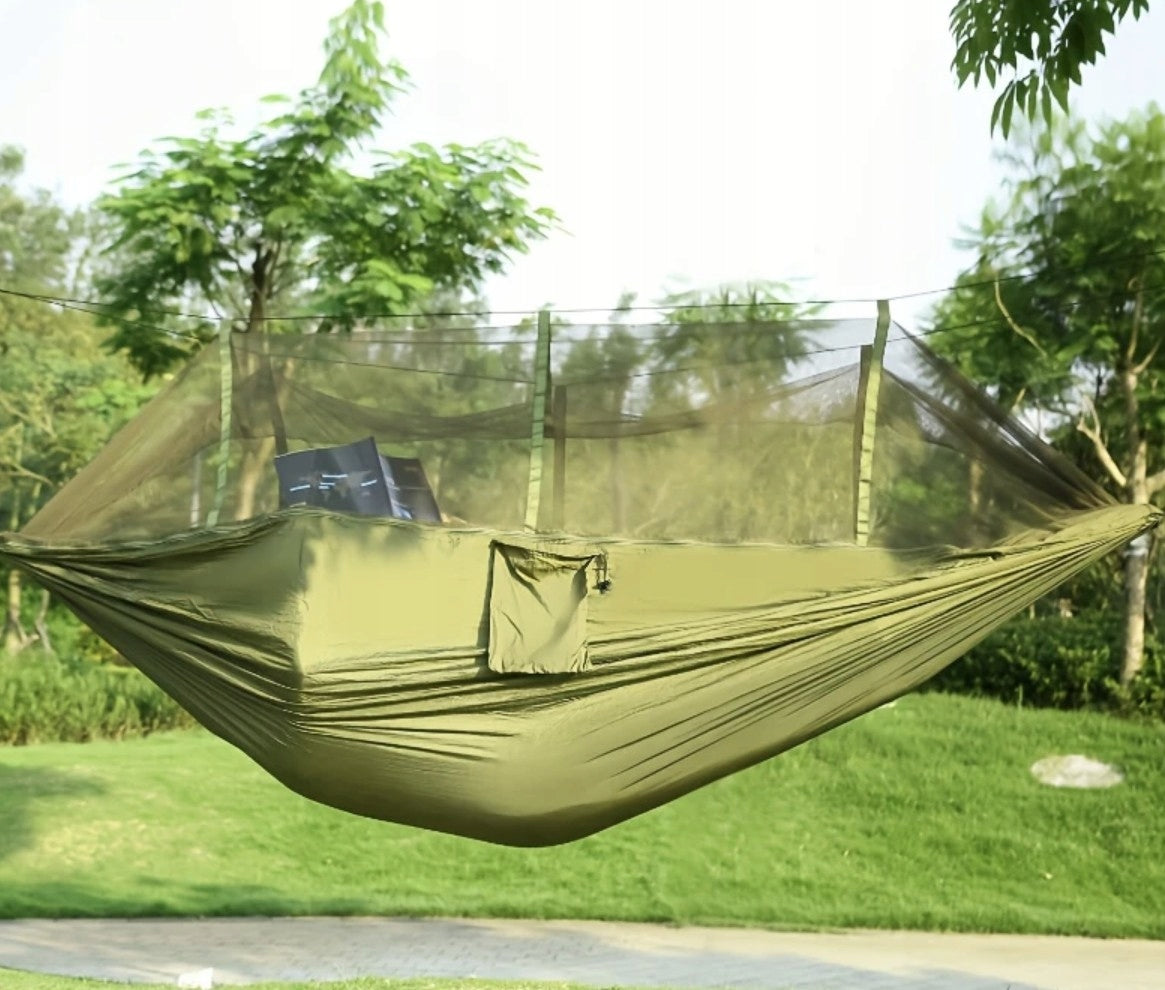 GARDEN HAMMOCK DOUBLE TOURIST WITH MOSQUITO NET SURVIVAL 260x140 COMFORTABLE Manufacturer code E074
