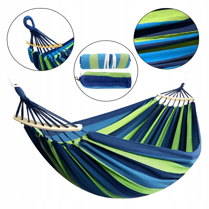 GARDEN HAMMOCK EDEN-MIX LARGE SOLID GREEN-BLUE Manufacturer no brand