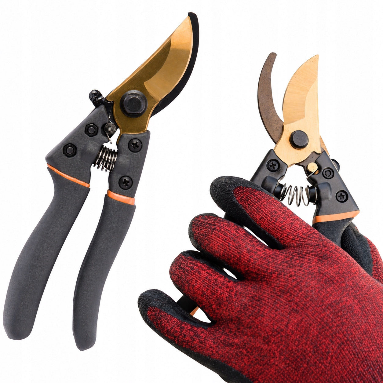 GARDEN HAND PRUNER FOR FLOWER TWIG SHRUBS SCISSORS SHARP STEEL