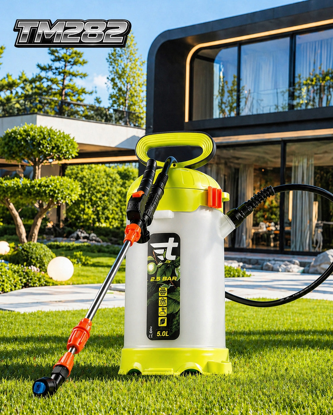 GARDEN HANDHELD PRESSURE SPRAYER WITH ADJUSTABLE NOZZLE 5L TM282 Manufacturer code TM283