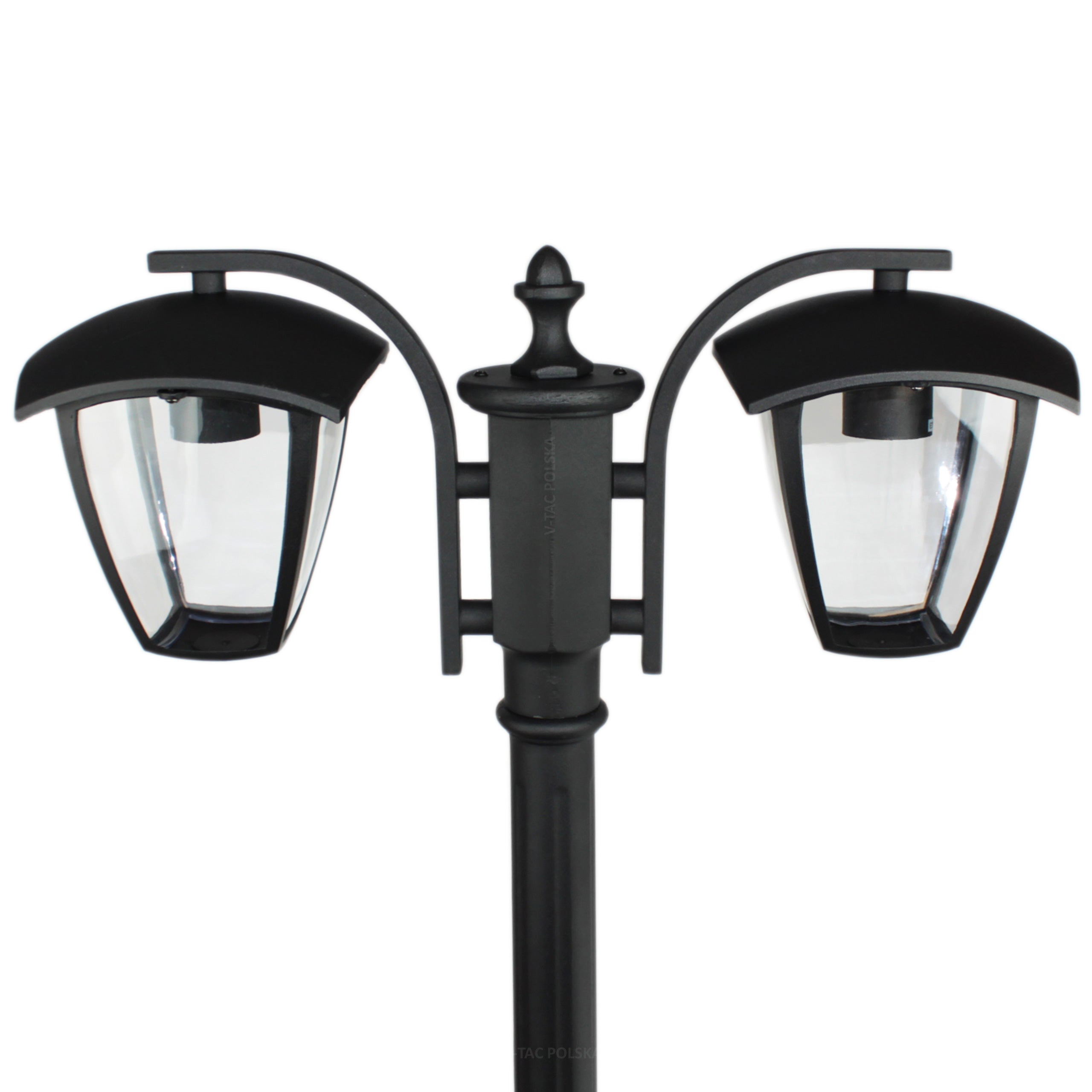 GARDEN LAMP PARK standing lantern DOUBLE VT-739 aluminum solid Color black