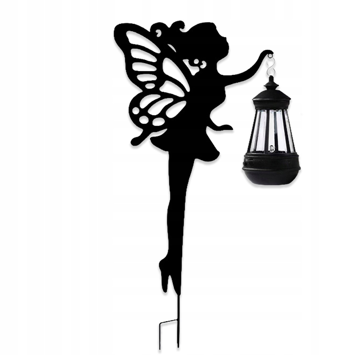 GARDEN LAMP SOLAR FAIRY LAMP WITH LANTERN DRIVEN INTO THE GARDEN ON THE TERRACE Brand MEMFLOW