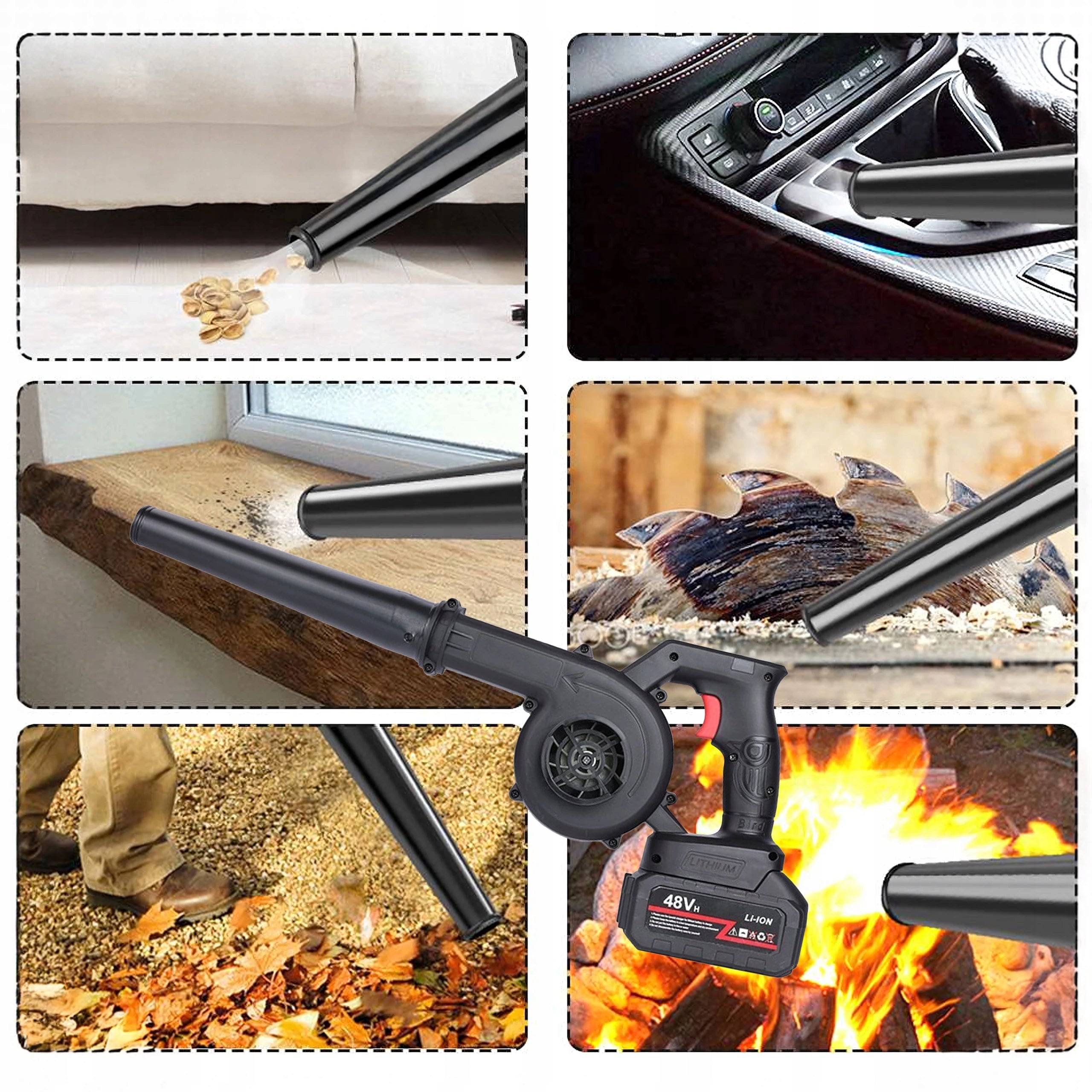 GARDEN LEAF CORDLESS BLOWER FOR GARDEN 2x AKU 2AH 21V POWER Manufacturer code Dmuchawa akumulatorowa 21V Loleko