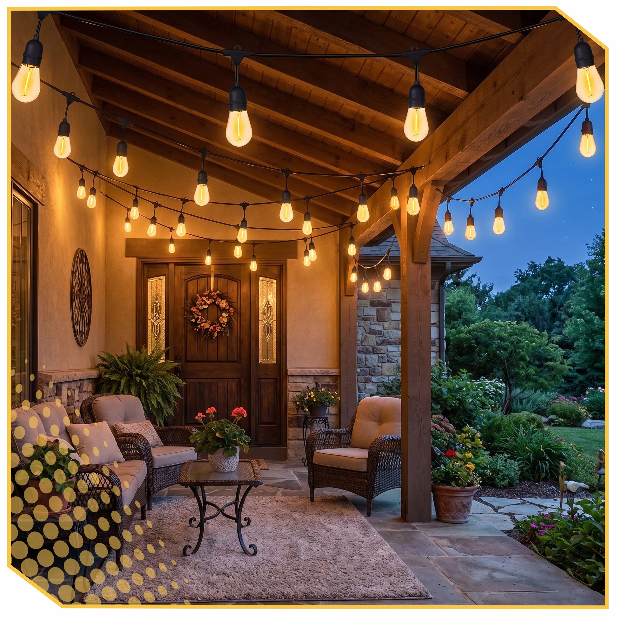 GARDEN LIGHT GARLAND 20m Bulbs 20 LED Outdoor Garden Lights Manufacturer code GIRLANDA ŚWIETLNA OGRODOWA 20 metrów