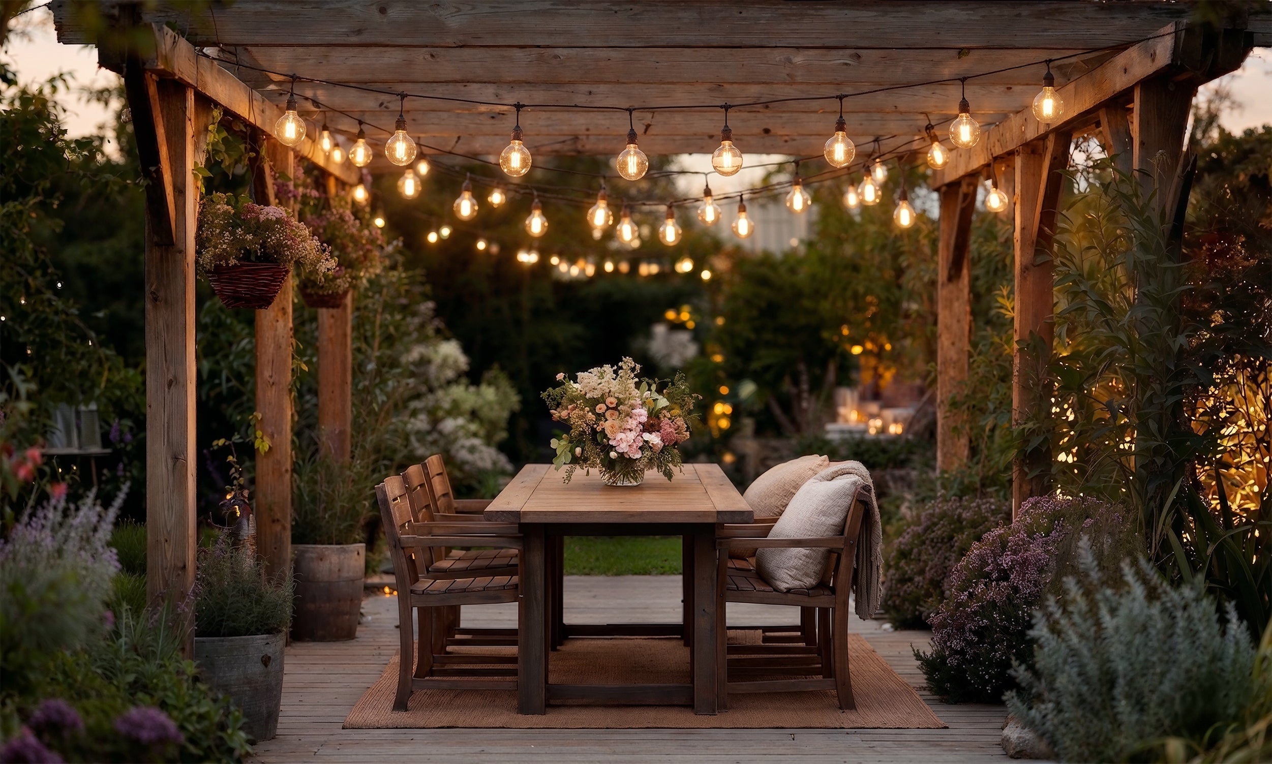 GARDEN LIGHT GARLAND 20m FOR BALCONY LIGHT BULBS 20 LED 1W + REMOTE CONTROL Globe diameter 4 cm