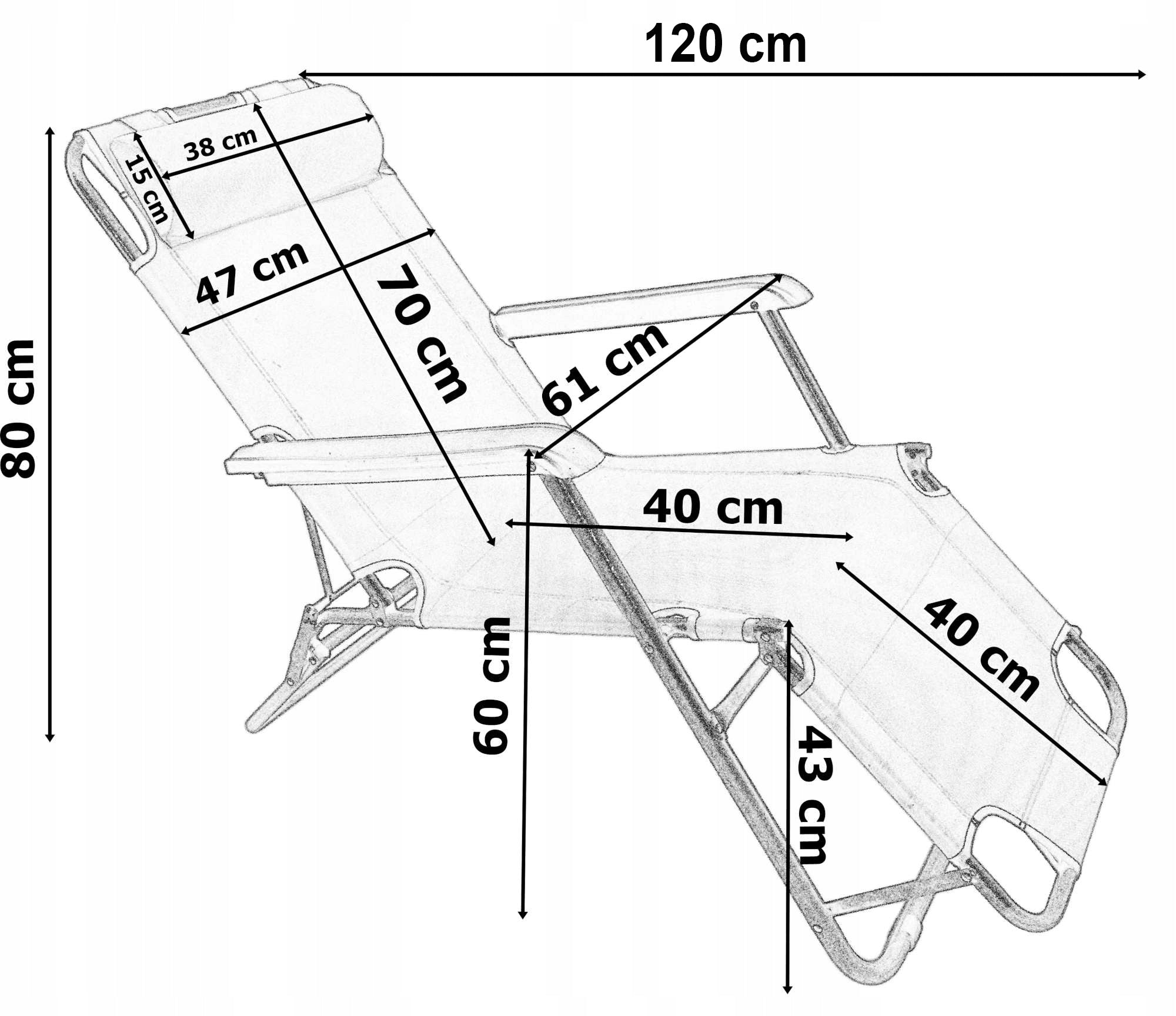 GARDEN LOUNGER ZERO GRAVITY BEACH CHAIR FOLDING ON TERRACE FOR GARDEN LEON Frame material steel