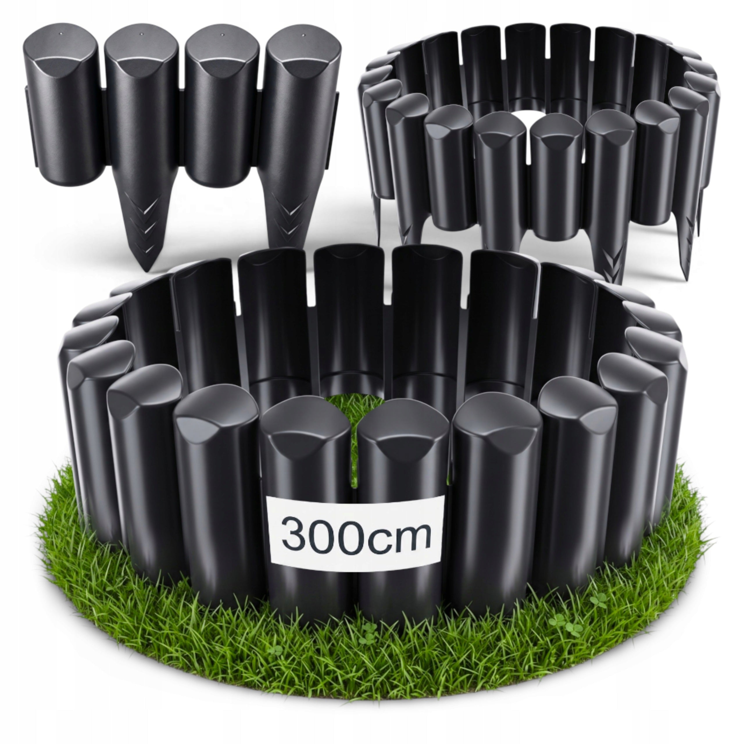 GARDEN PALISADE 300cm ANTHRACITE #Garden edging Lawn edging Packaging status original