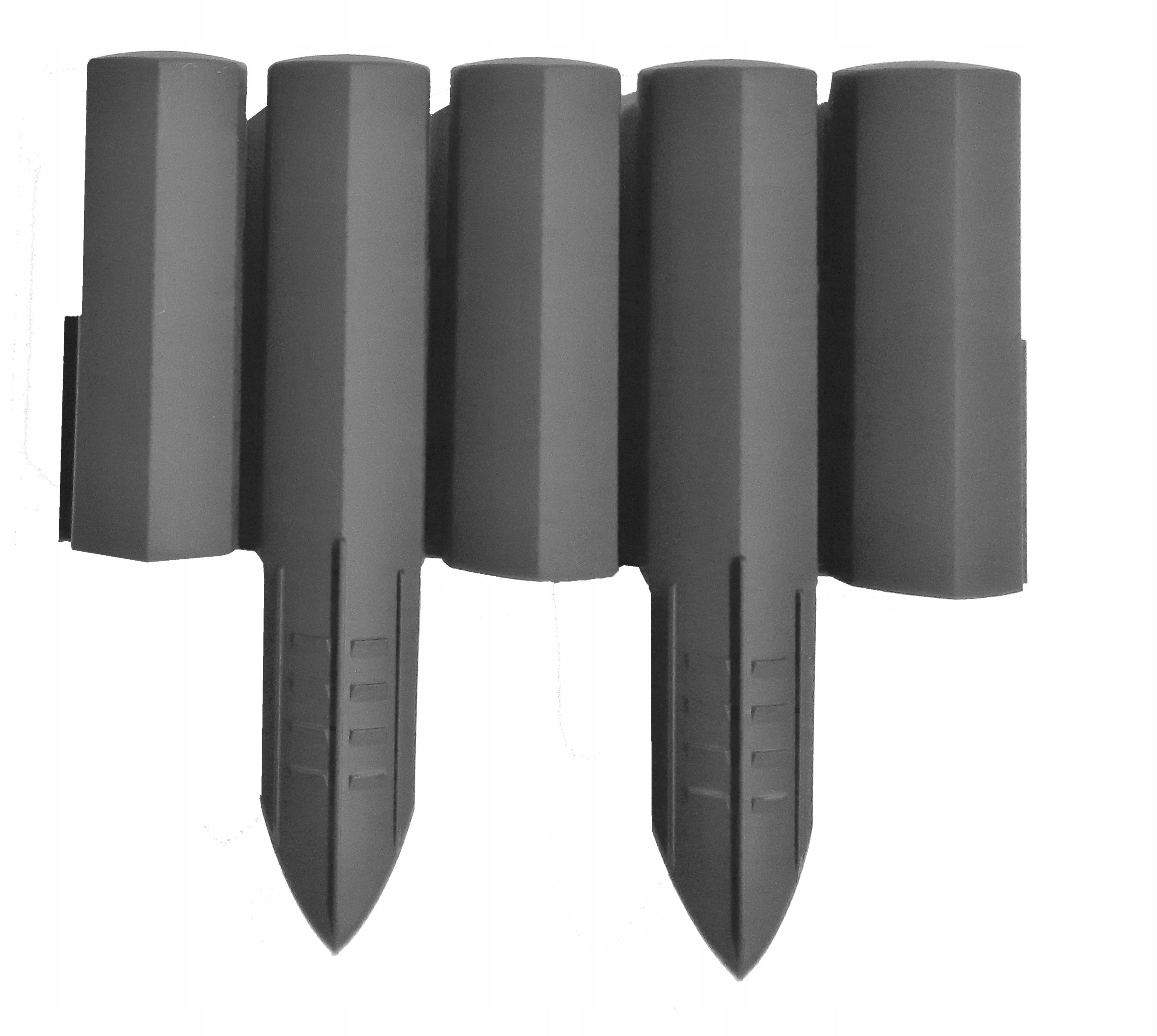 GARDEN PALISADE GRAPHITE 10 PCS X 27CM PATTERN HEXAGON PLASTIC PALISADE Manufacturer code PA27