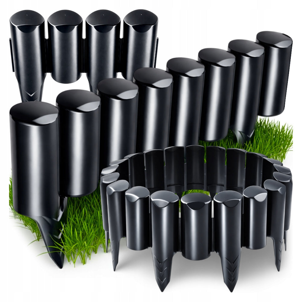 GARDEN PALISADE HIGH BORDER 2.5m GARDEN EDGING LAWN ANTHRACITE