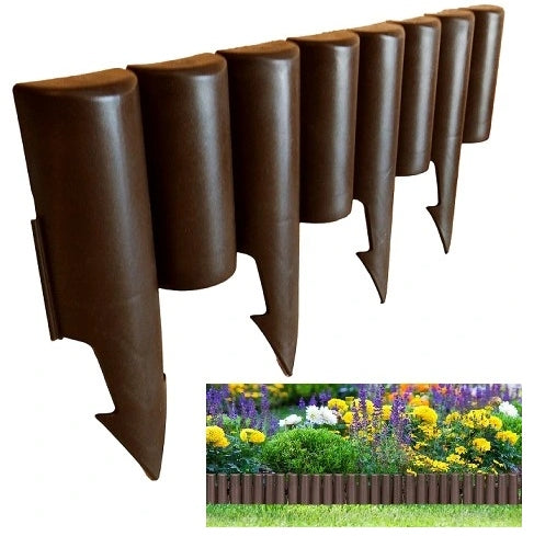 GARDEN PALISADE LAWN EDGING HIGH FENCE BORDER 10meters