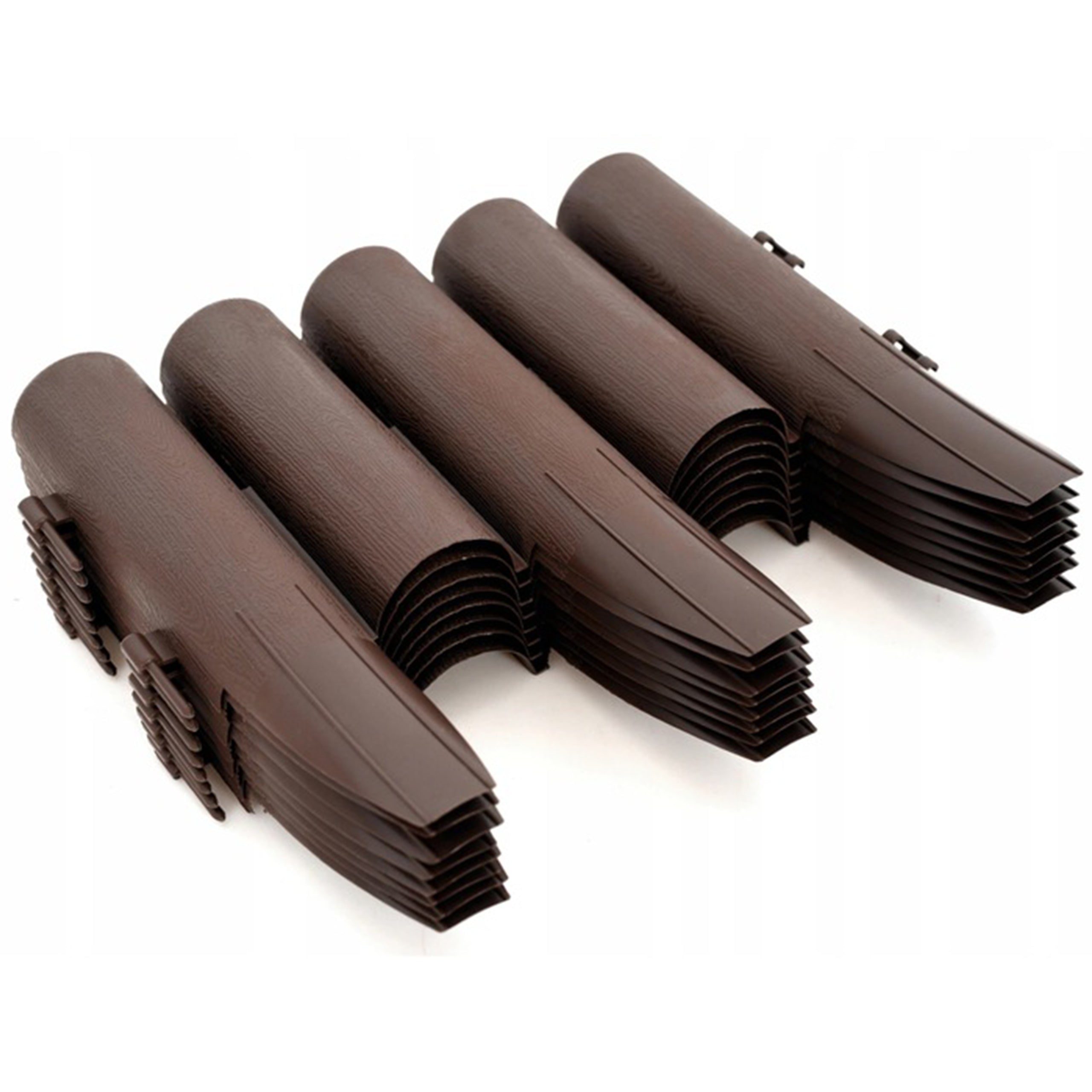 GARDEN PALISADE LAWN EDGING PLASTIC 280x24 CM BROWN Packaging status original