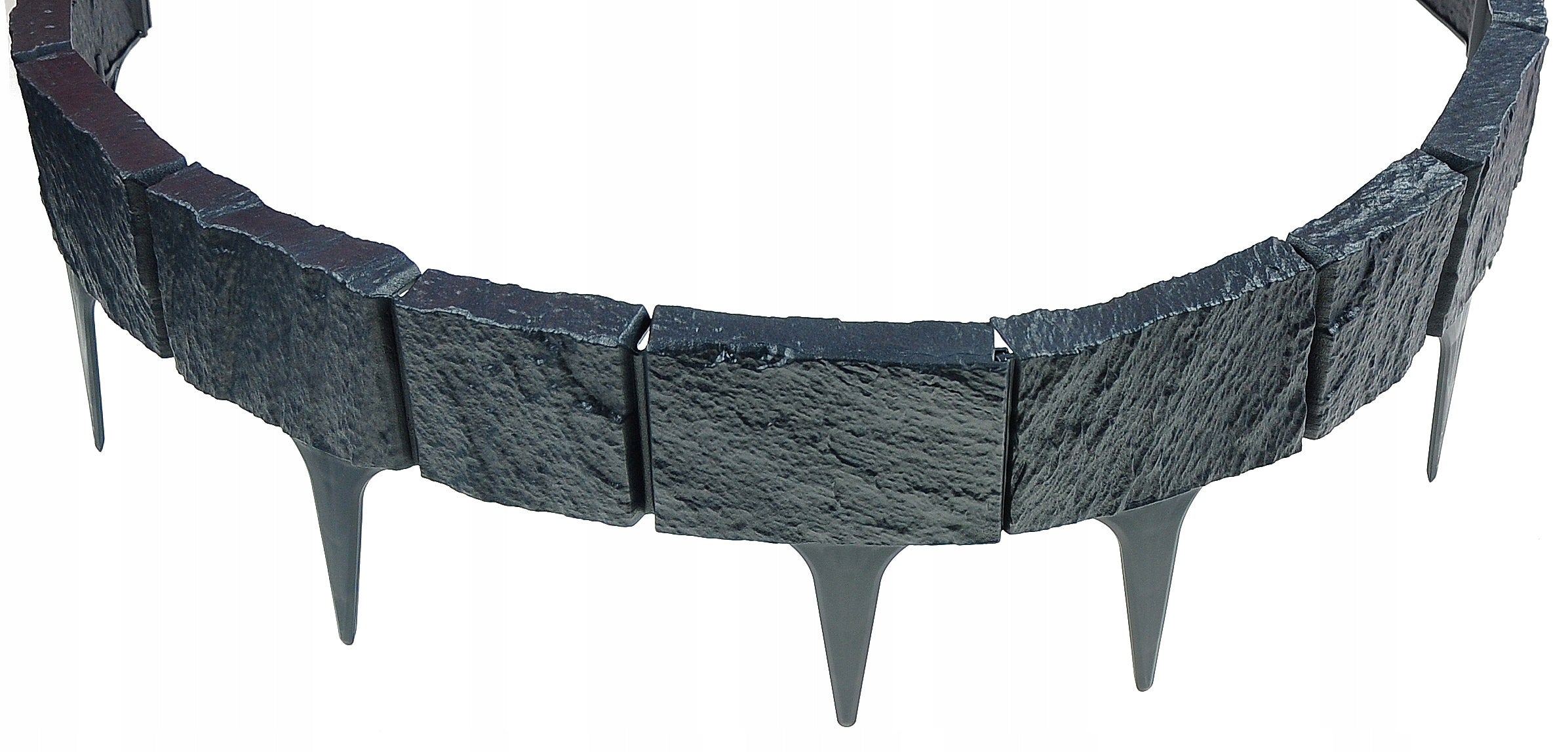 GARDEN PALISADE STONE SPLIT LAWN EDGING 390 CM ANTHRACITE Manufacturer code palisada antracyt kamień łupek do ogrodu