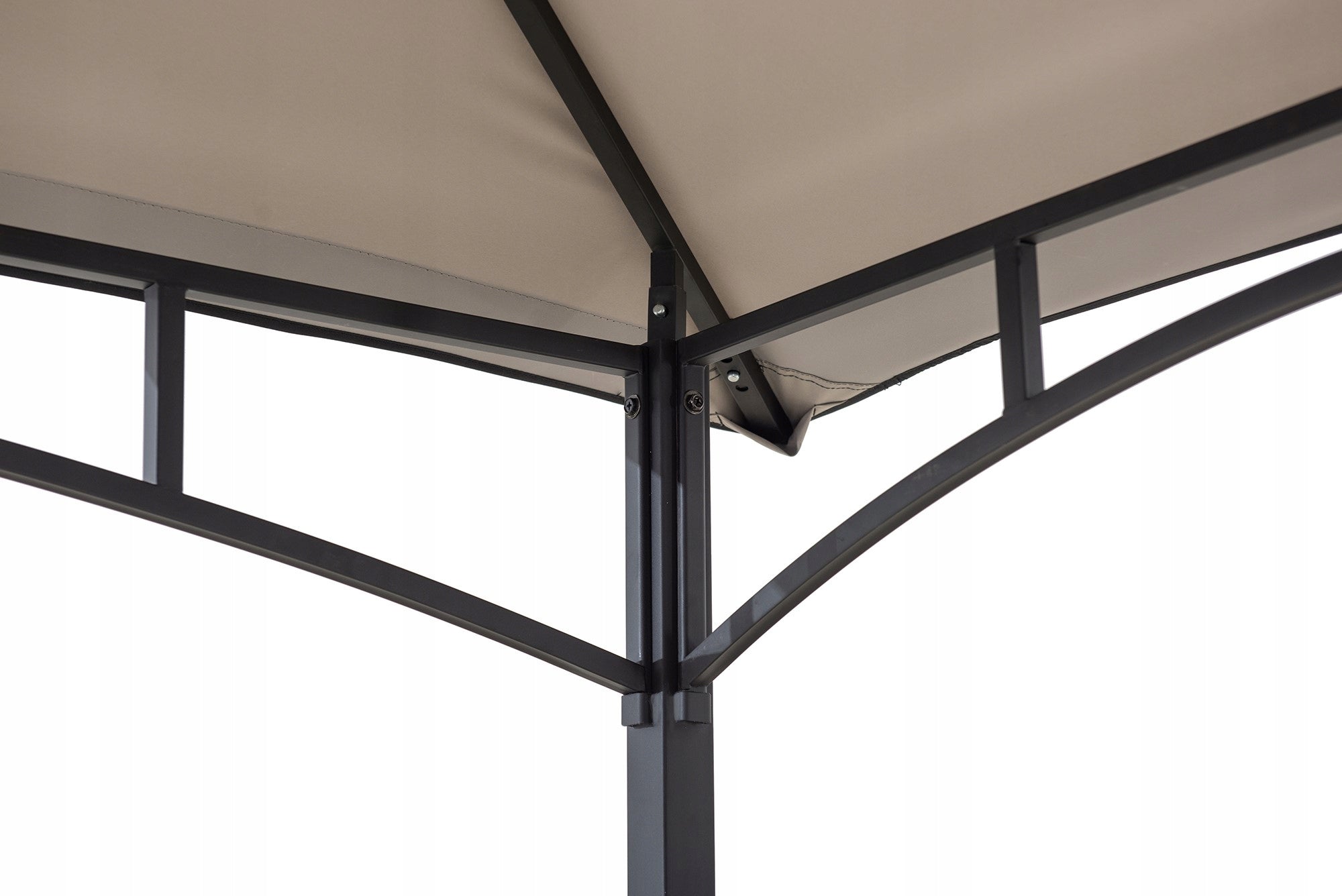 GARDEN PAVILION 1,5x2,5m GARDEN GAZEBO GRILL GARDEN TENT GREY Length 2.44 m
