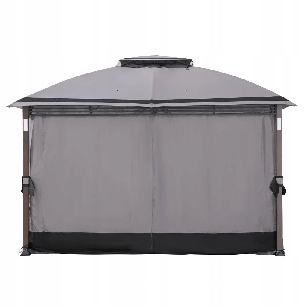 GARDEN PAVILION 3x4 GARDEN TENT GREY MOSQUITO NETS LED DELUXE CURTAINS Manufacturer code A101017550